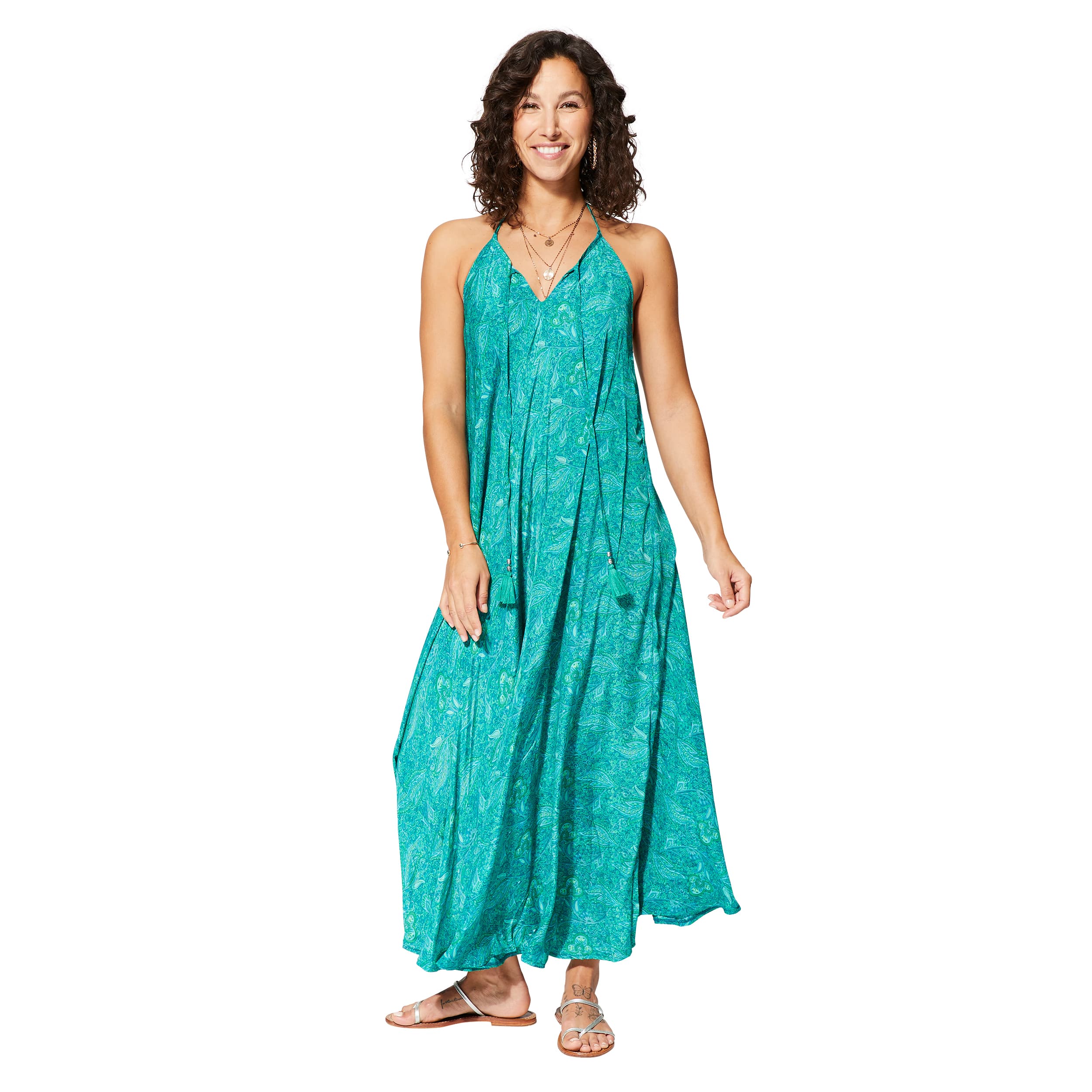Robe été longue sans manches Lasse - 100% polyester - Akoustik Online
