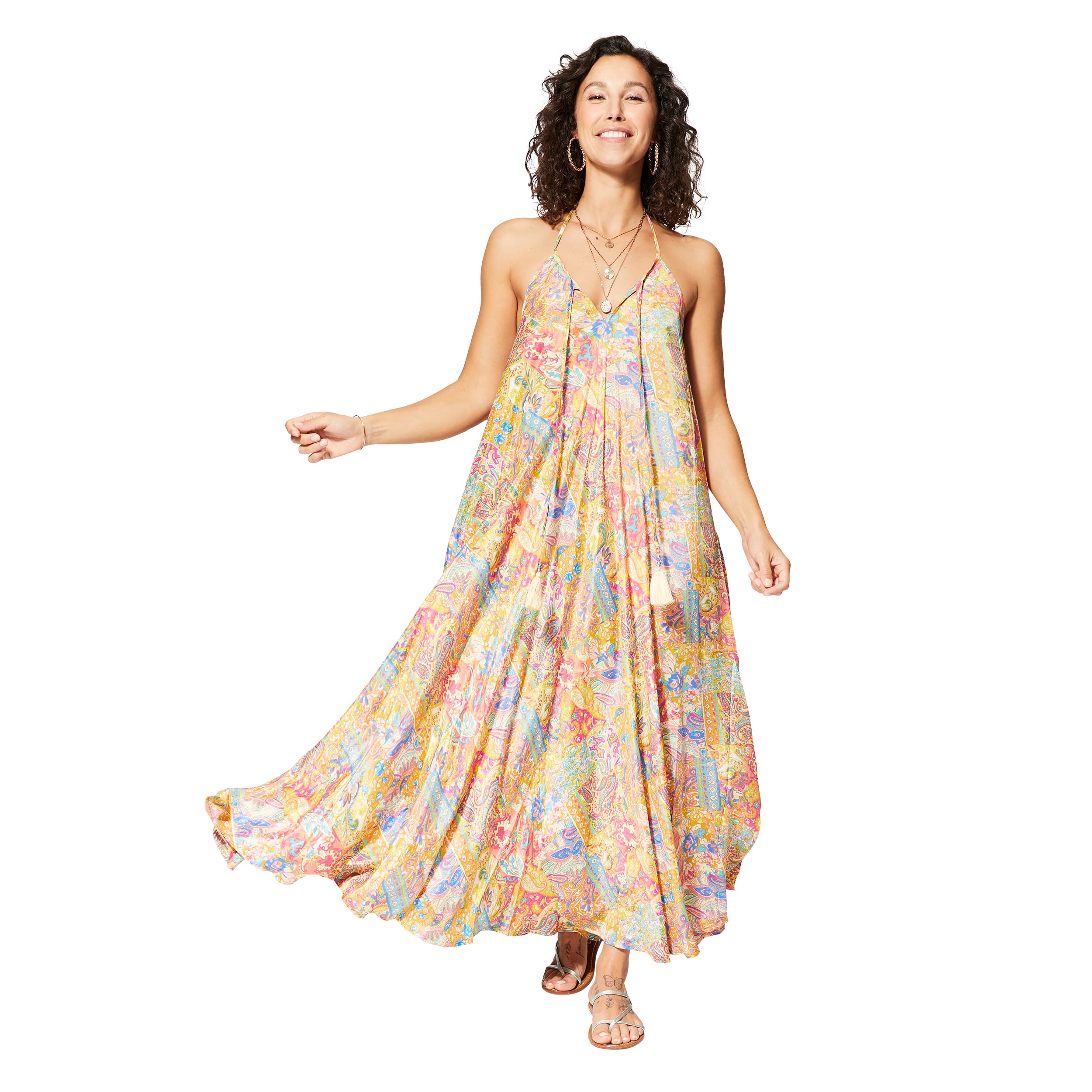 Robe été longue sans manches Harmon - 100% polyester - Akoustik Online