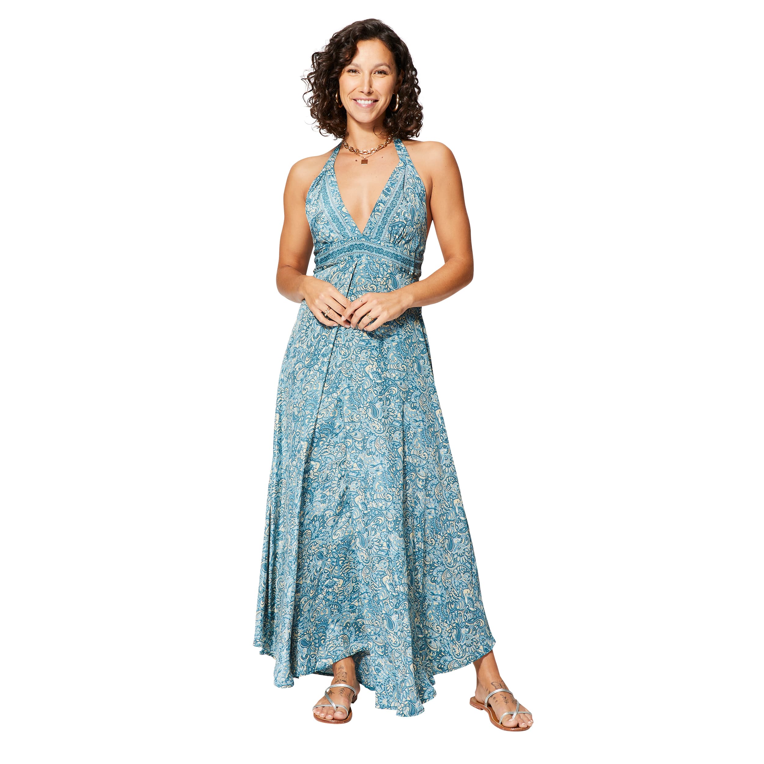 Robe été longue sans manches Taras - 100% polyester - Akoustik Online