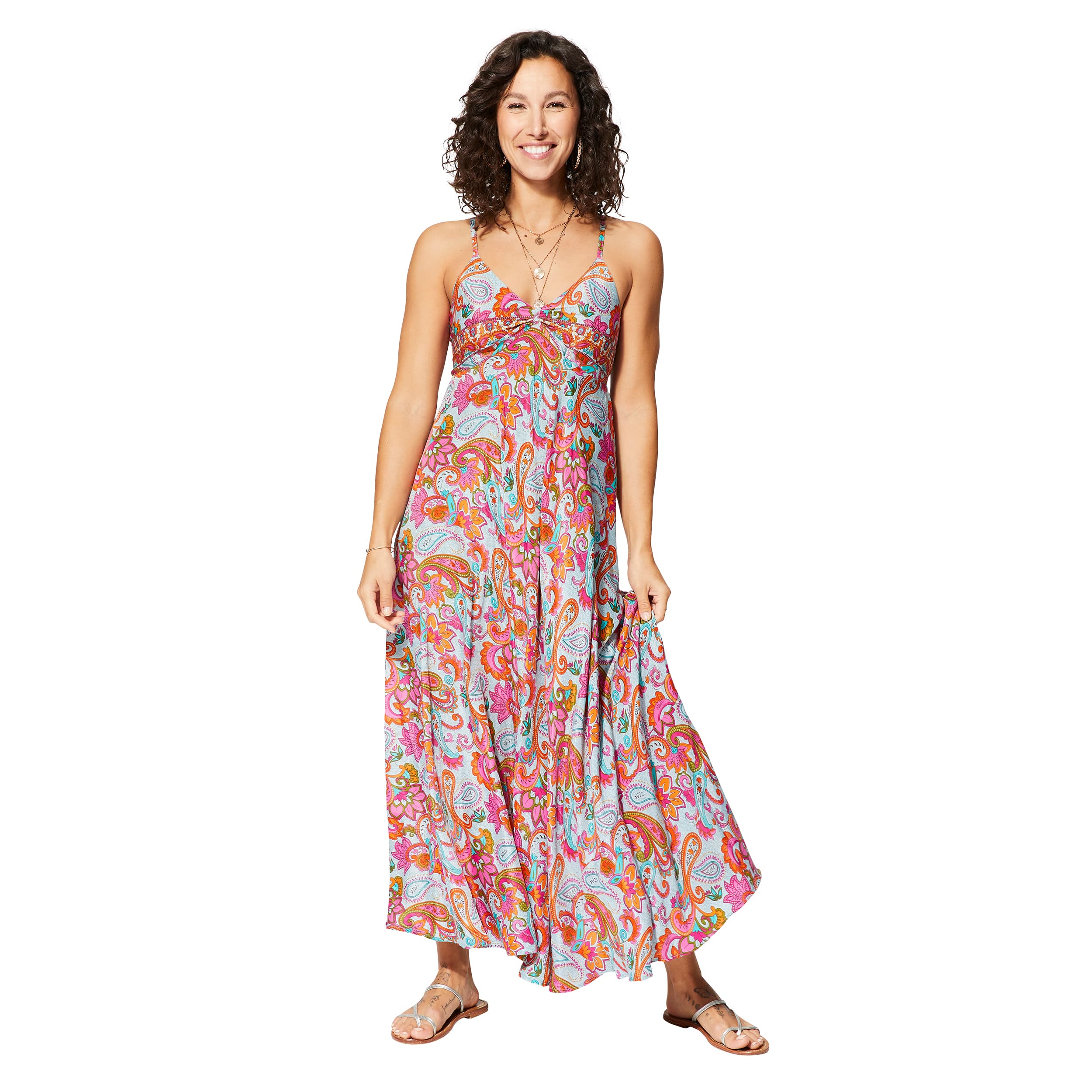 Robe été longue sans manches Geltrude - Akoustik Online