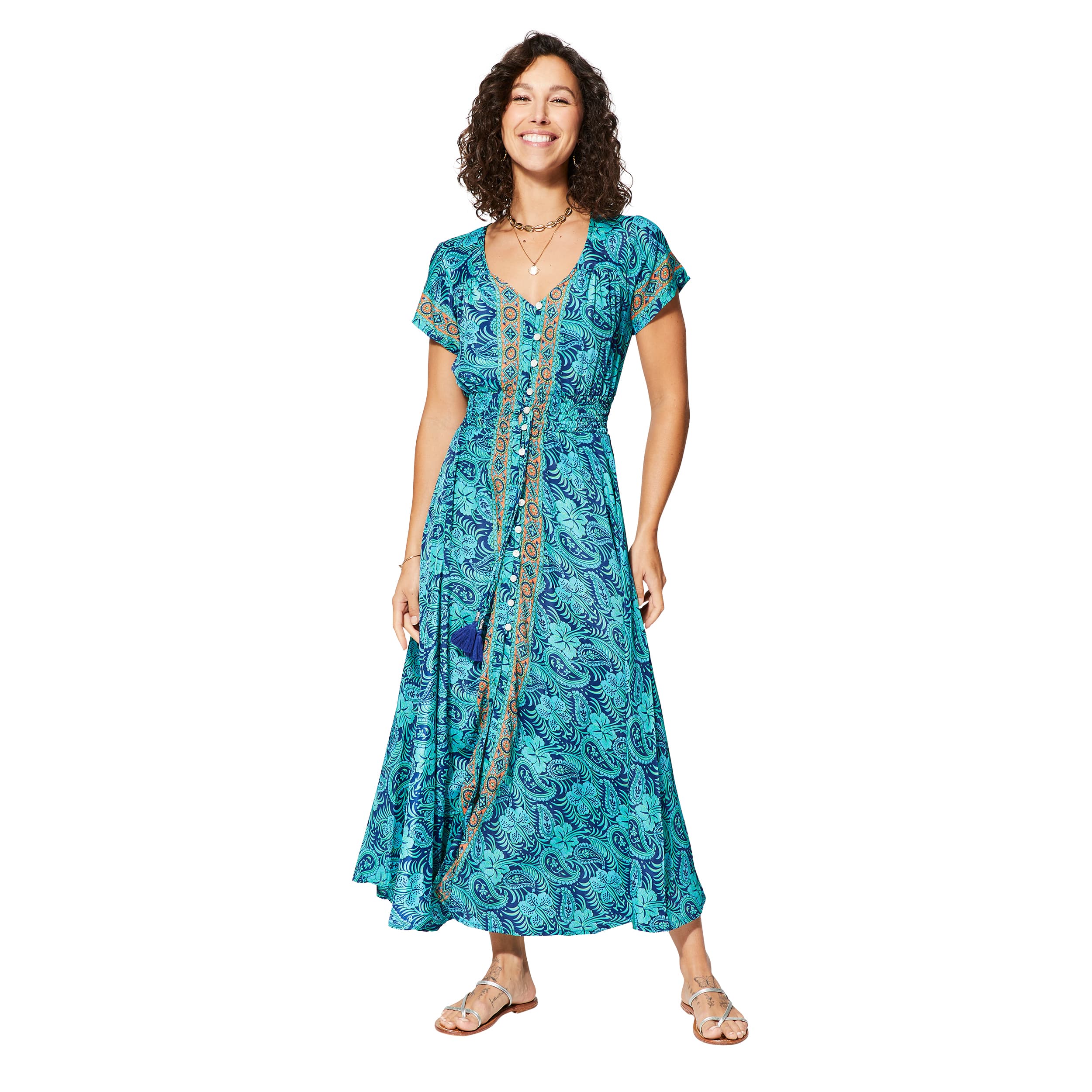 Robe été longue manches courtes Hepsie - Akoustik Online