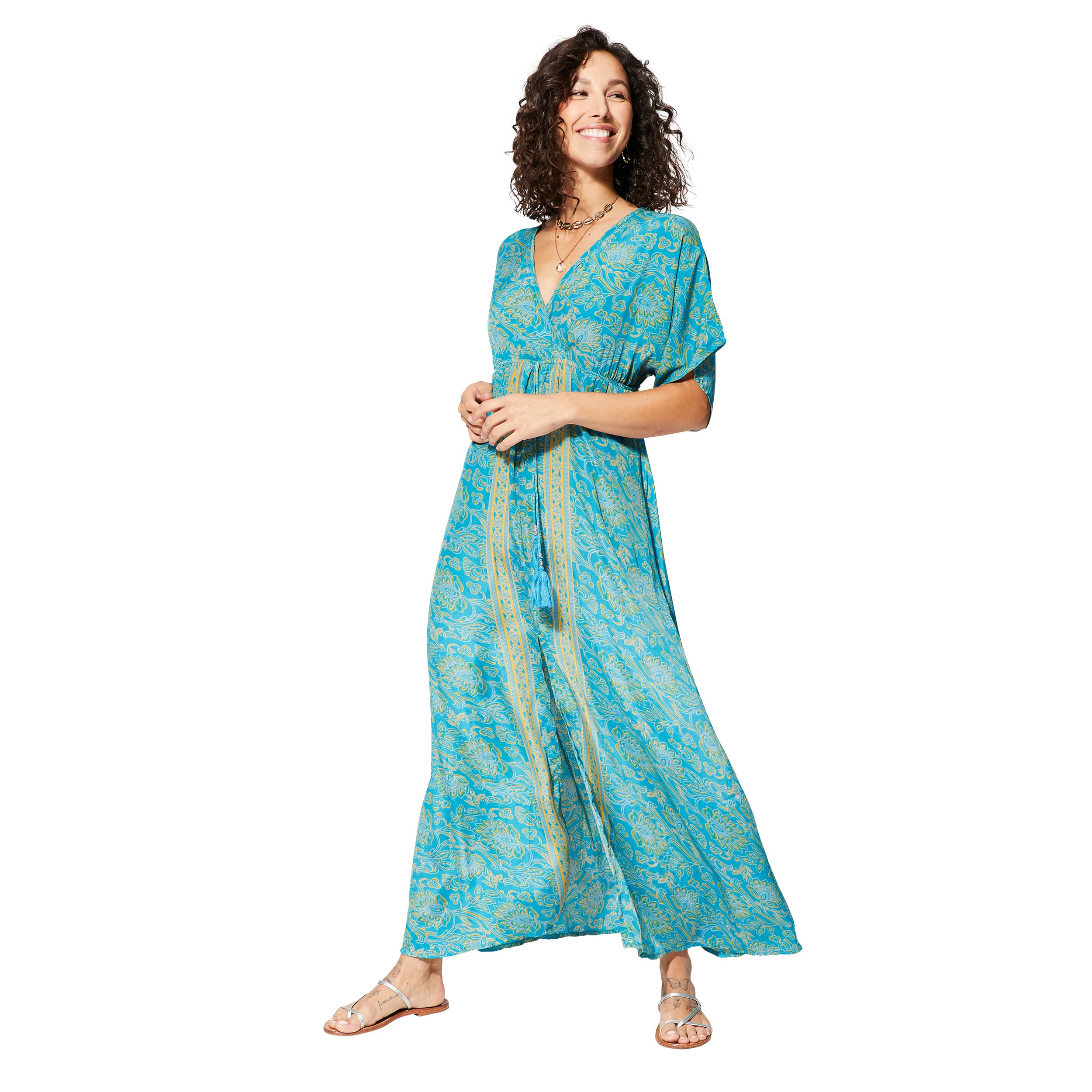 Robe été longue manches courtes Mette - Akoustik Online