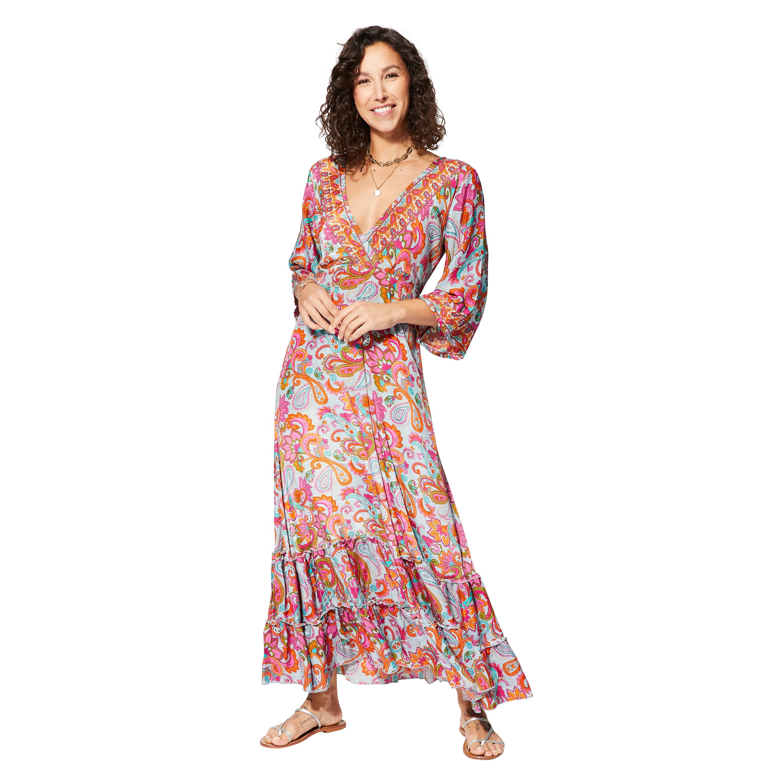 Robe été longue manches 3/4 Juniper - 100% polyester - Akoustik Online