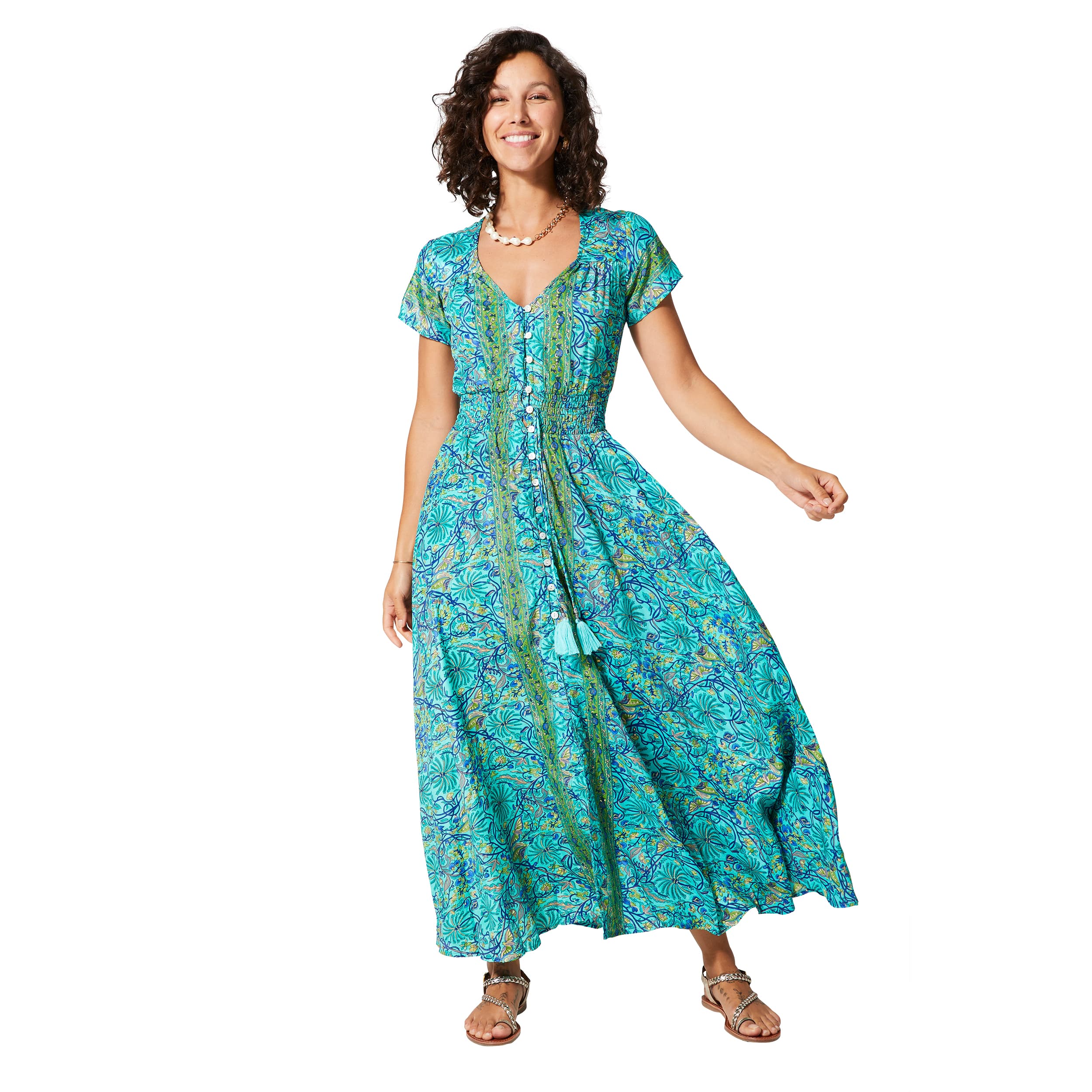 Robe été longue manches courtes Hala - Akoustik Online