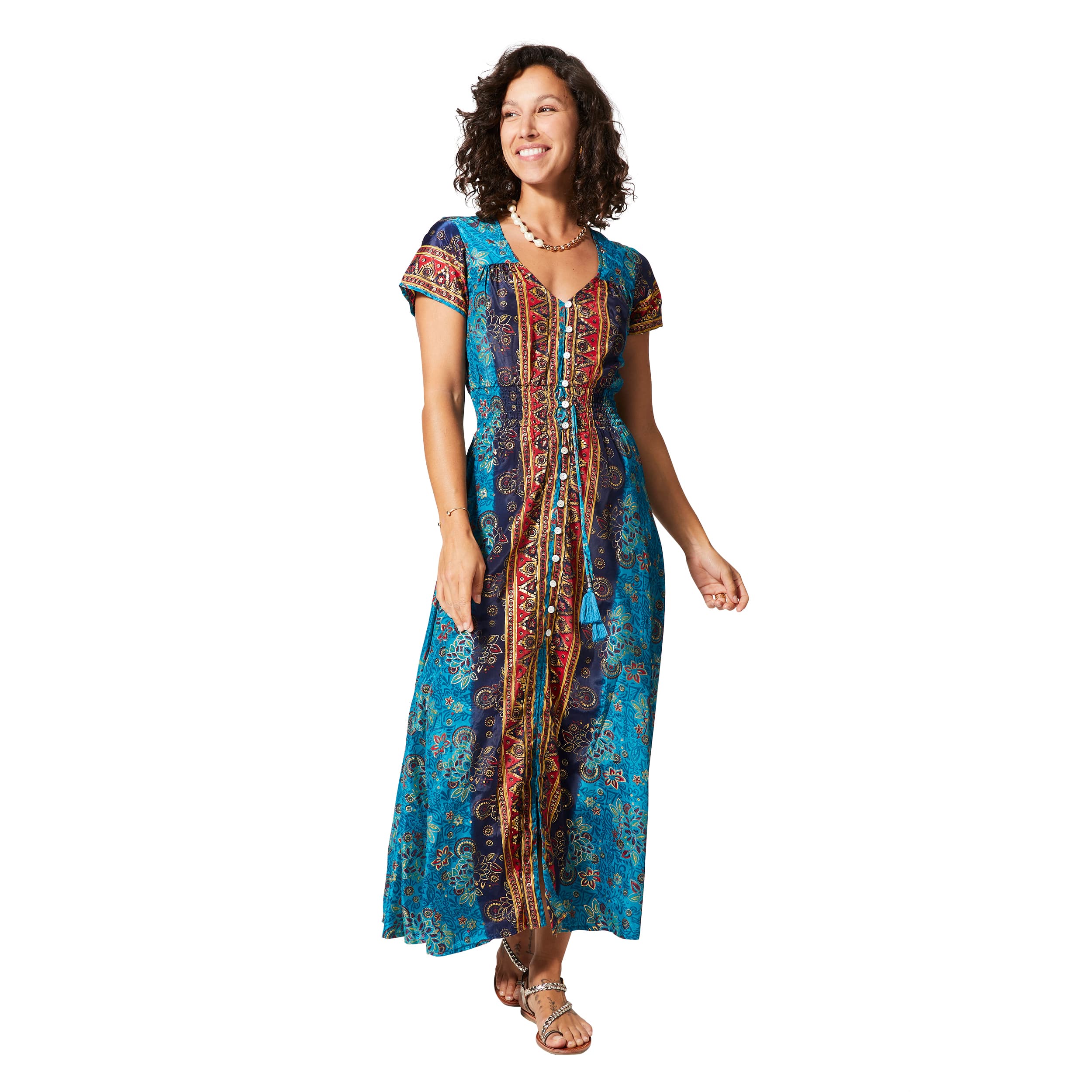Robe été longue manches courtes Loraine - Akoustik Online