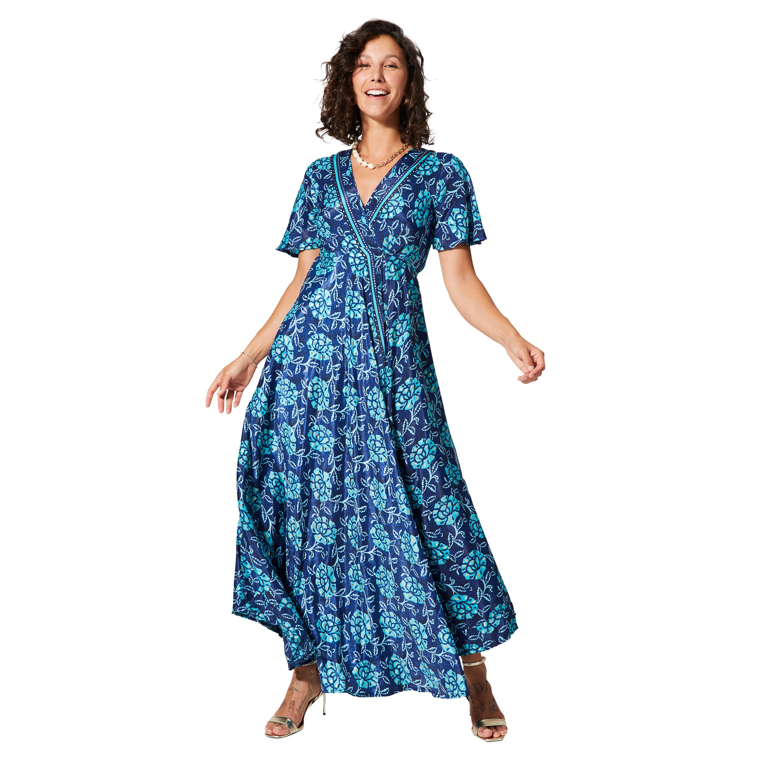 Robe été longue manches courtes Georgine - Akoustik Online