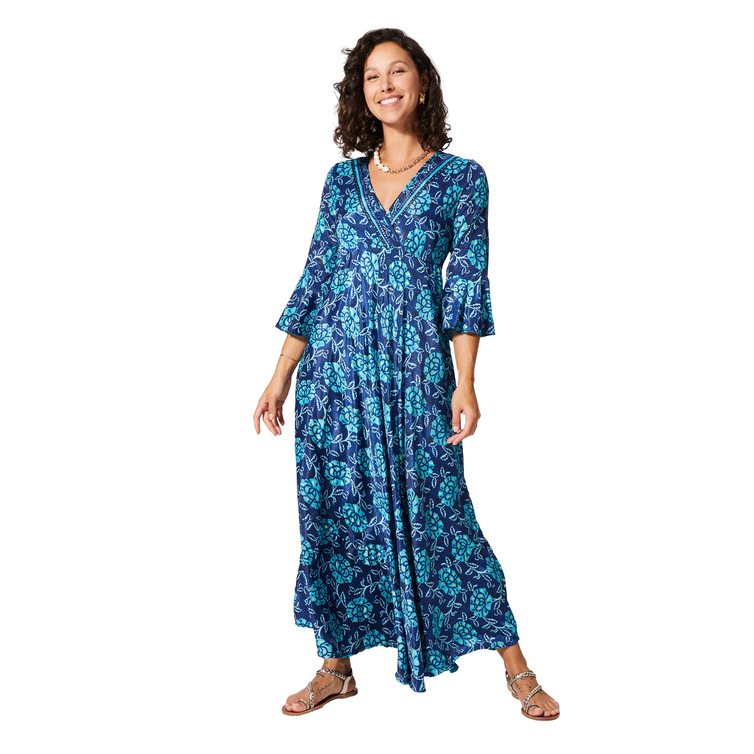 Robe été longue manches 3/4 Alberic - 100% polyester - Akoustik Online