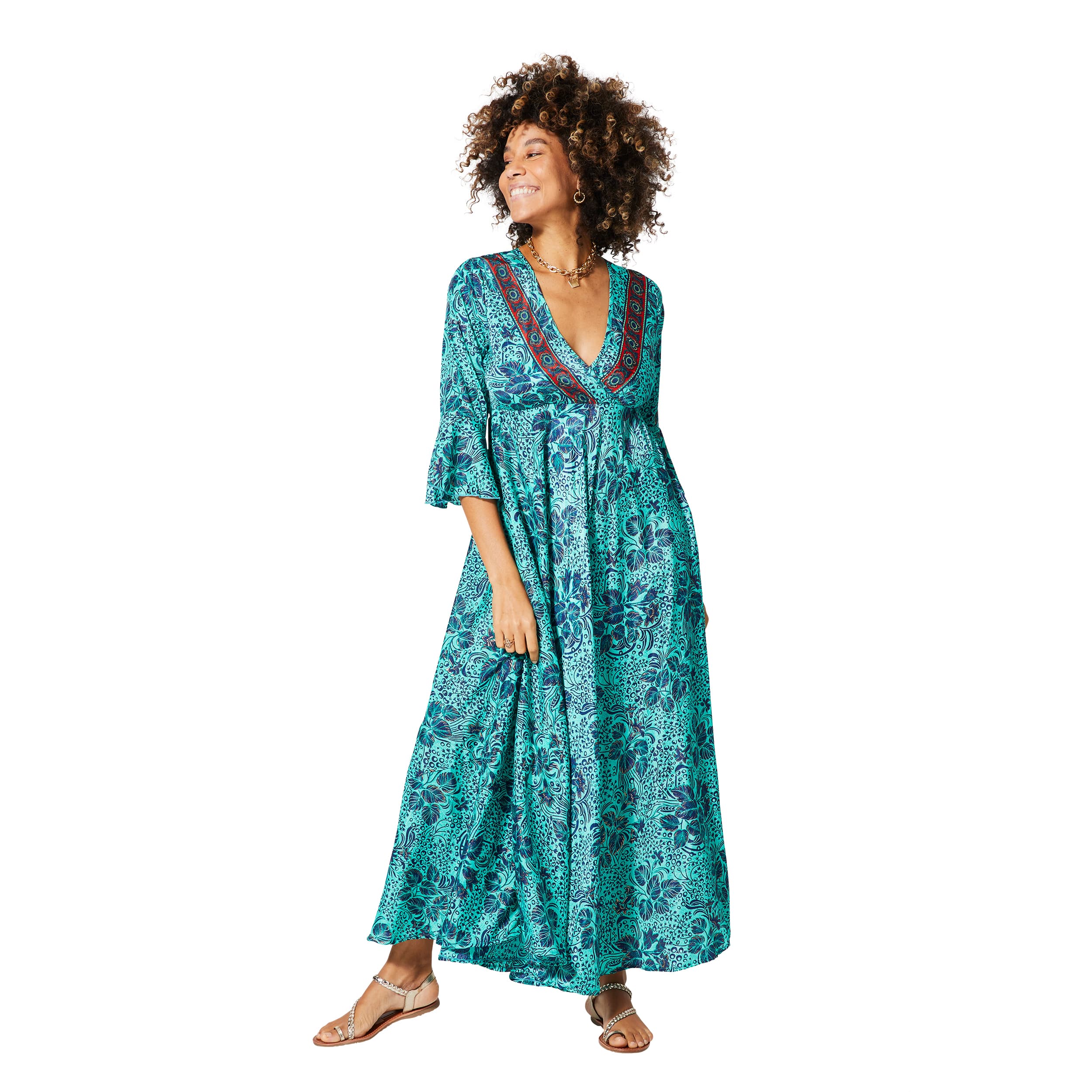 Robe été longue manches 3/4 Braden - 100% polyester - Akoustik Online