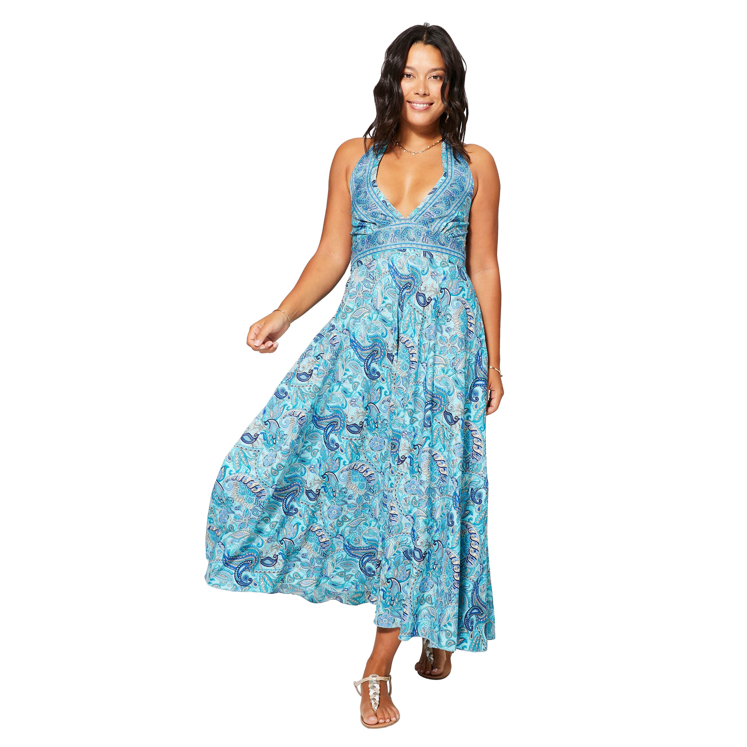 Robe été longue sans manches Síle - 100% polyester - Akoustik Online