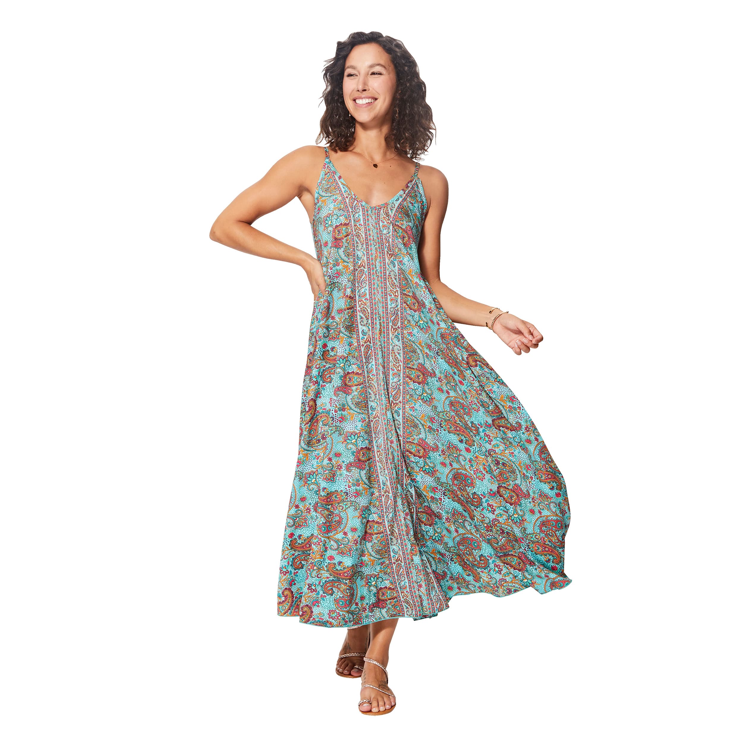 Robe été longue sans manches Janus - 100% polyester - Akoustik Online