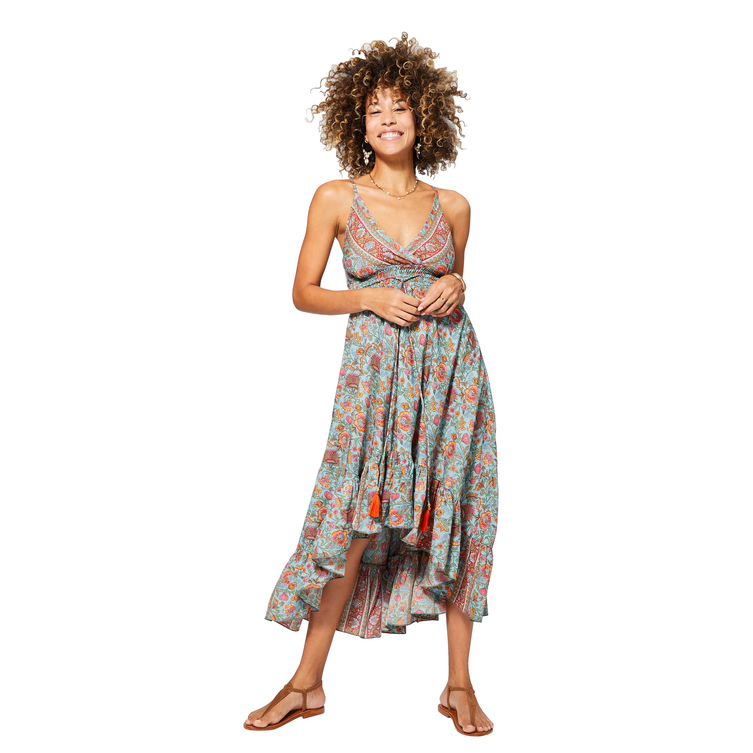 Robe été high-low sans manches Shelagh - Akoustik Online