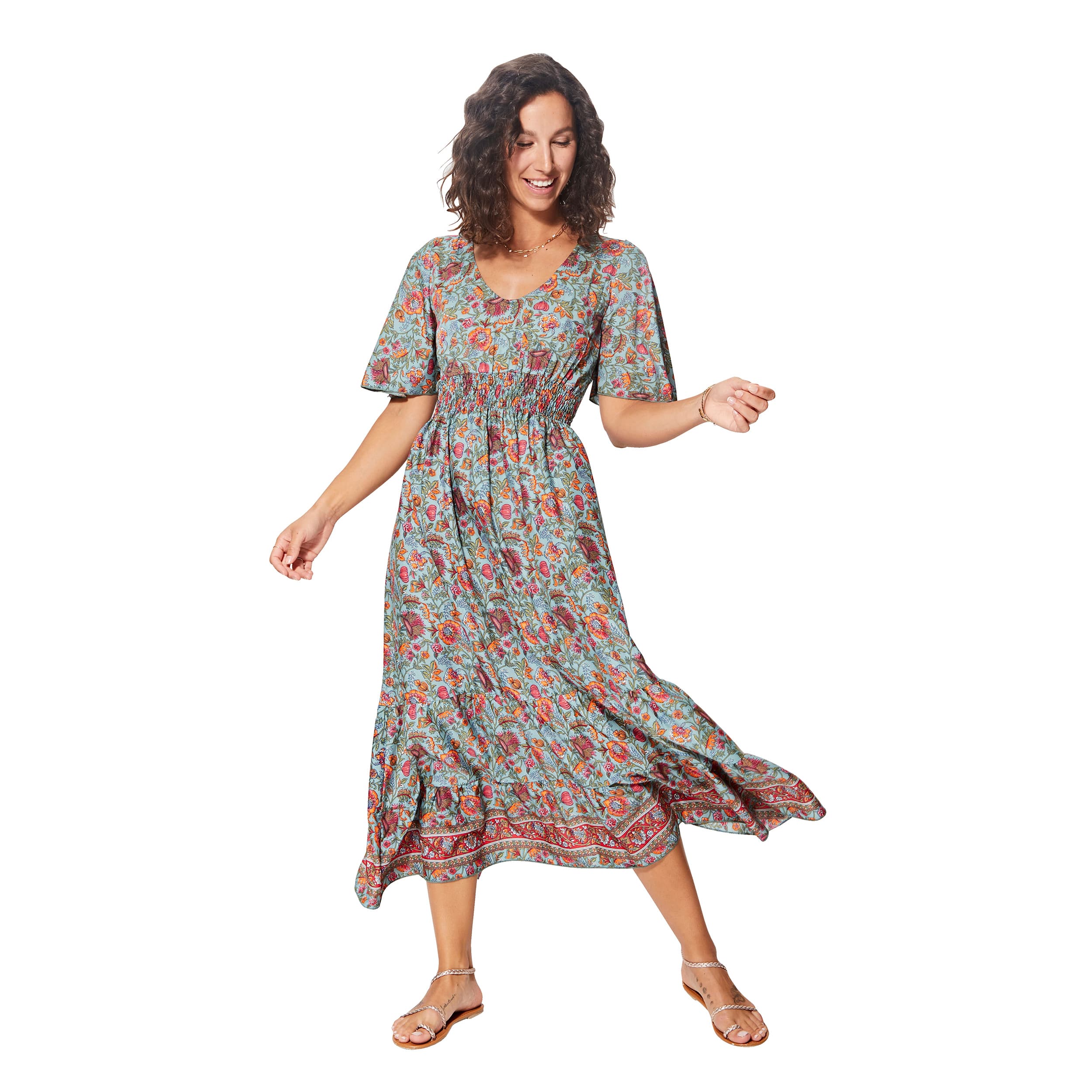 Robe été longue manches courtes Luned - Akoustik Online