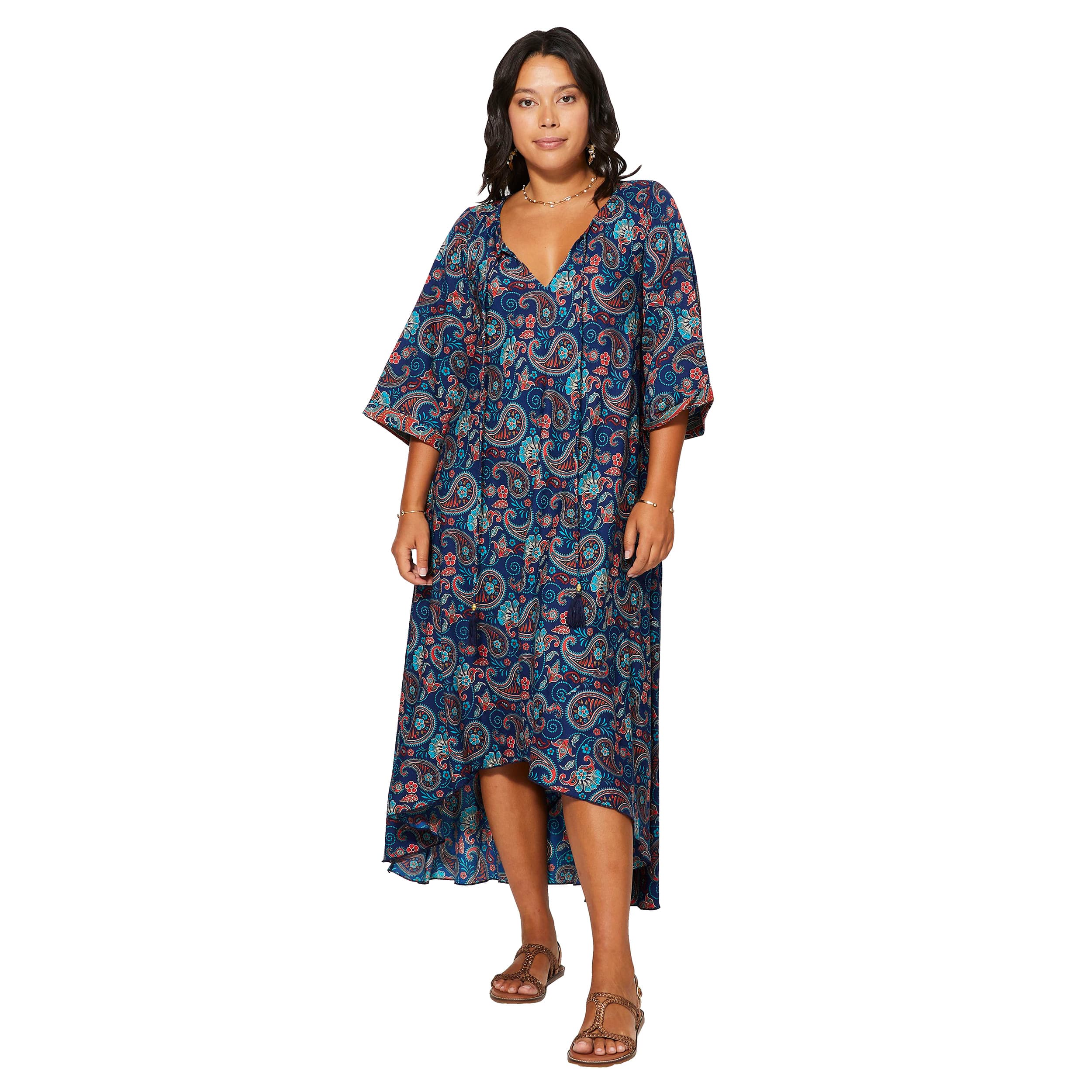 Robe été asymétrique manches 3/4 Ete - Akoustik Online