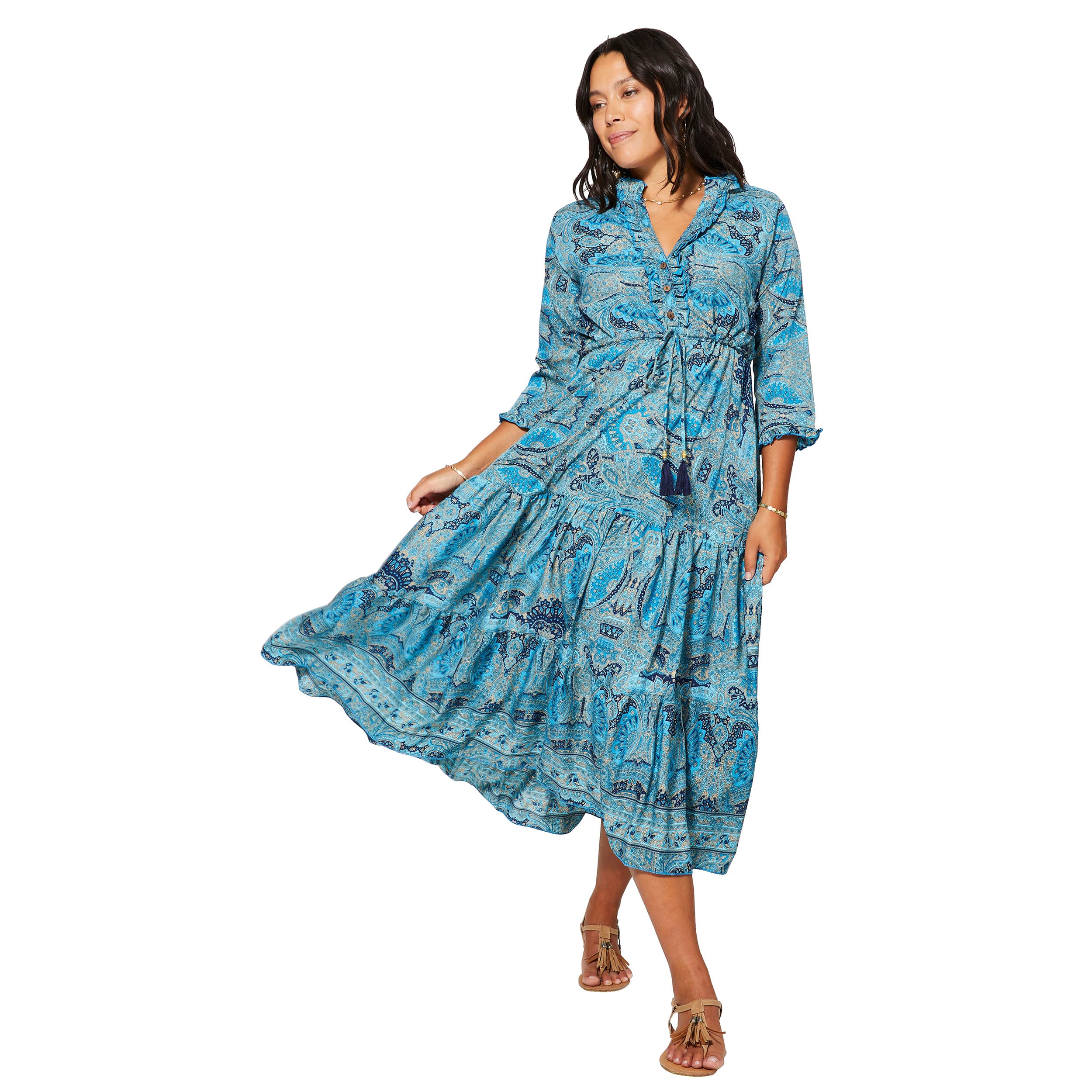 Robe été longue manches 3/4 Finnian - 100% polyester - Akoustik Online
