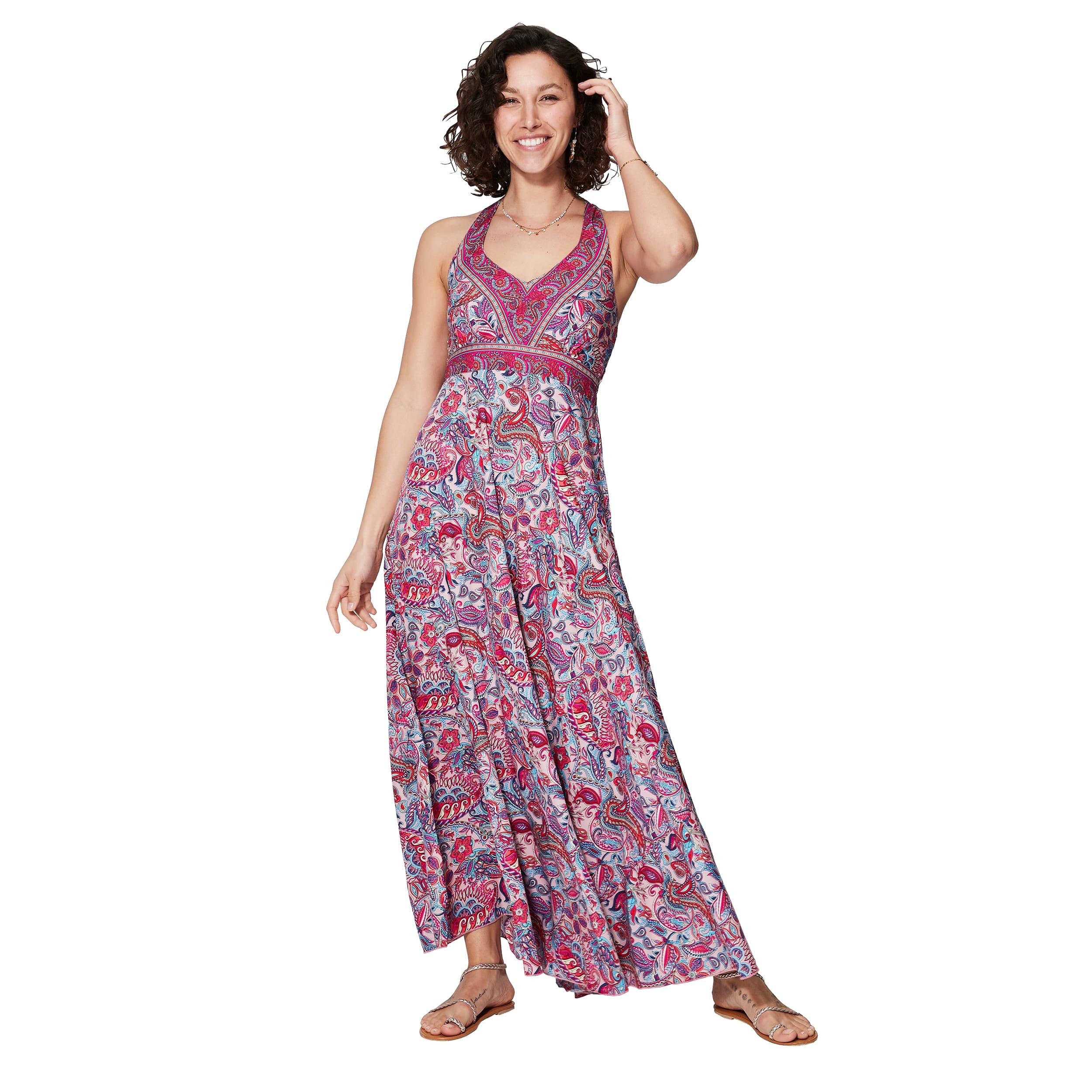Robe été longue sans manches Taffy - 100% polyester - Akoustik Online