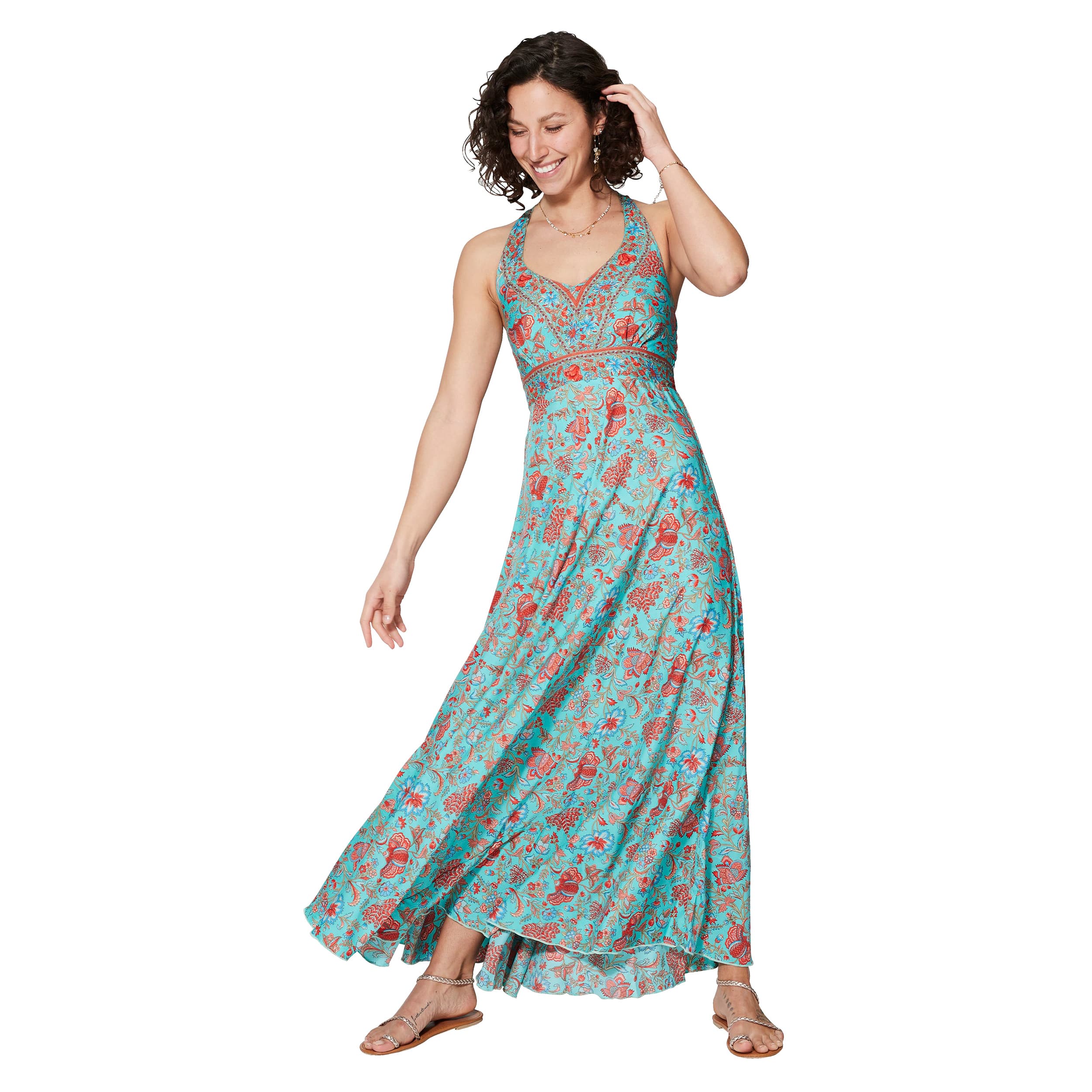 Robe été longue sans manches Idril - 100% polyester - Akoustik Online