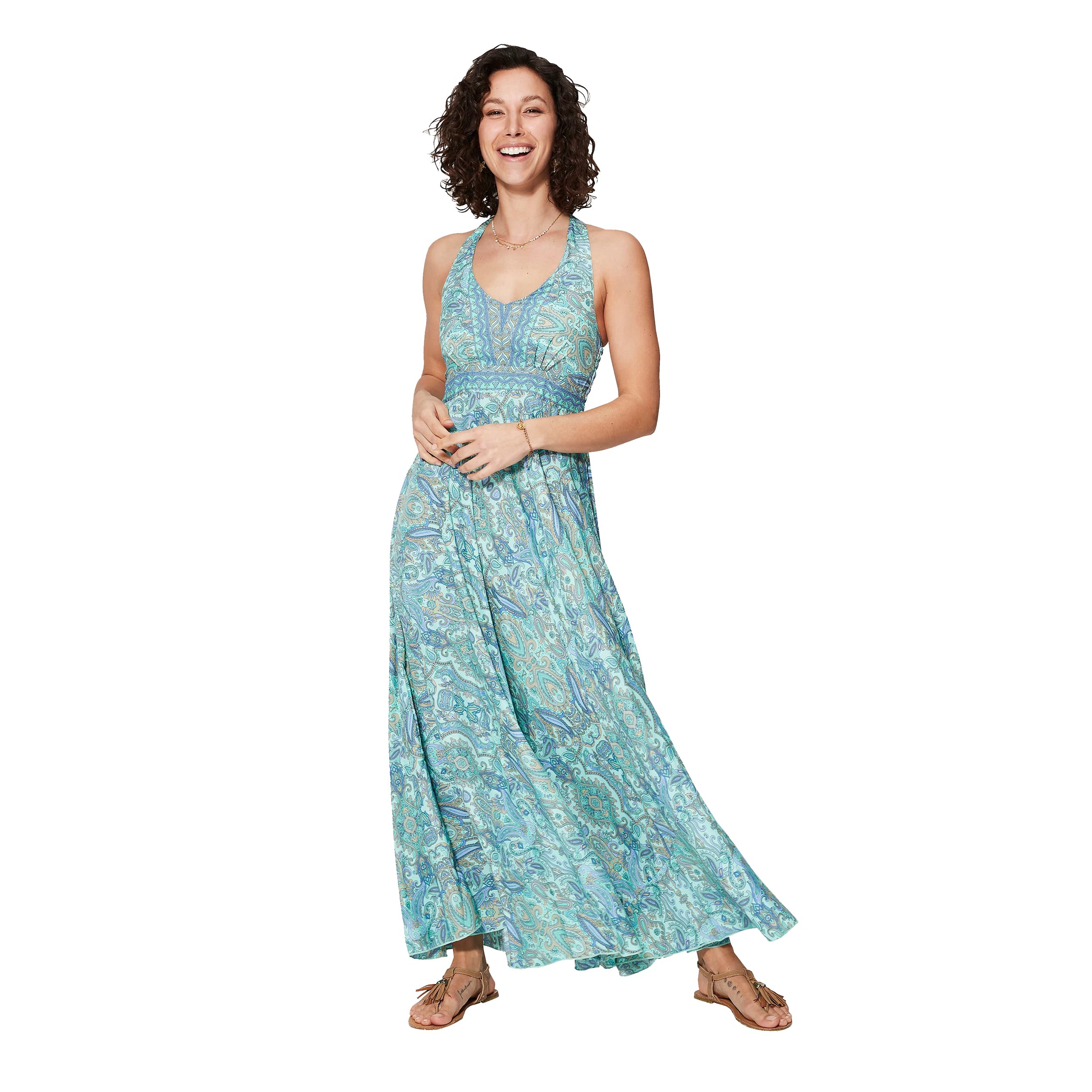 Robe été longue sans manches Phile - 100% polyester - Akoustik Online