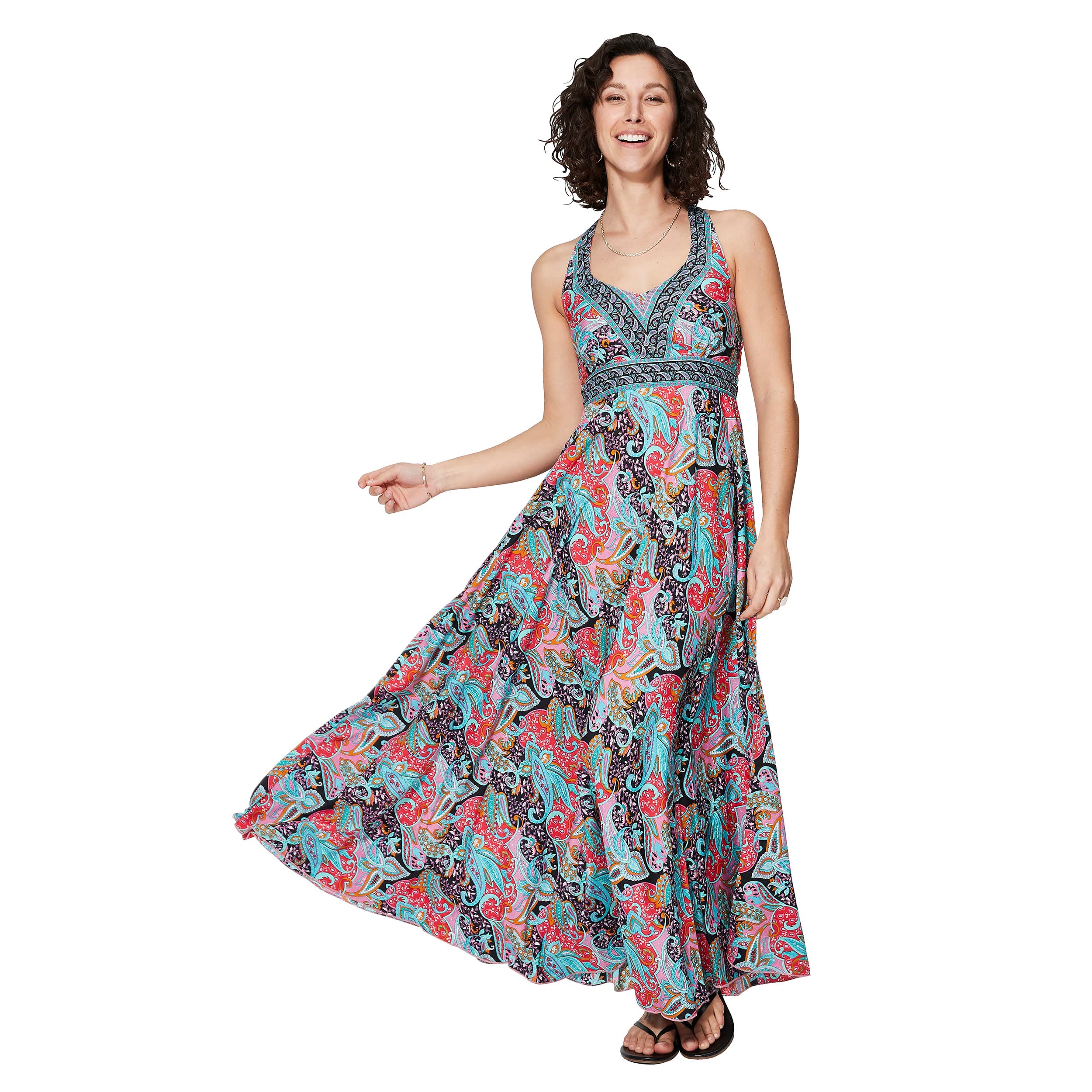 Robe été longue sans manches Hooda - 100% polyester - Akoustik Online