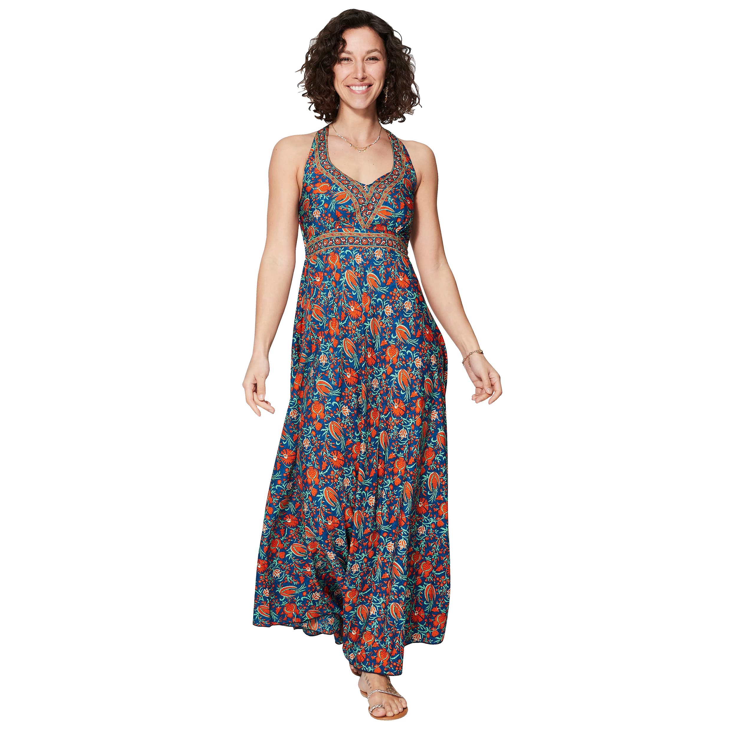 Robe été longue sans manches Jamaal - 100% polyester - Akoustik Online