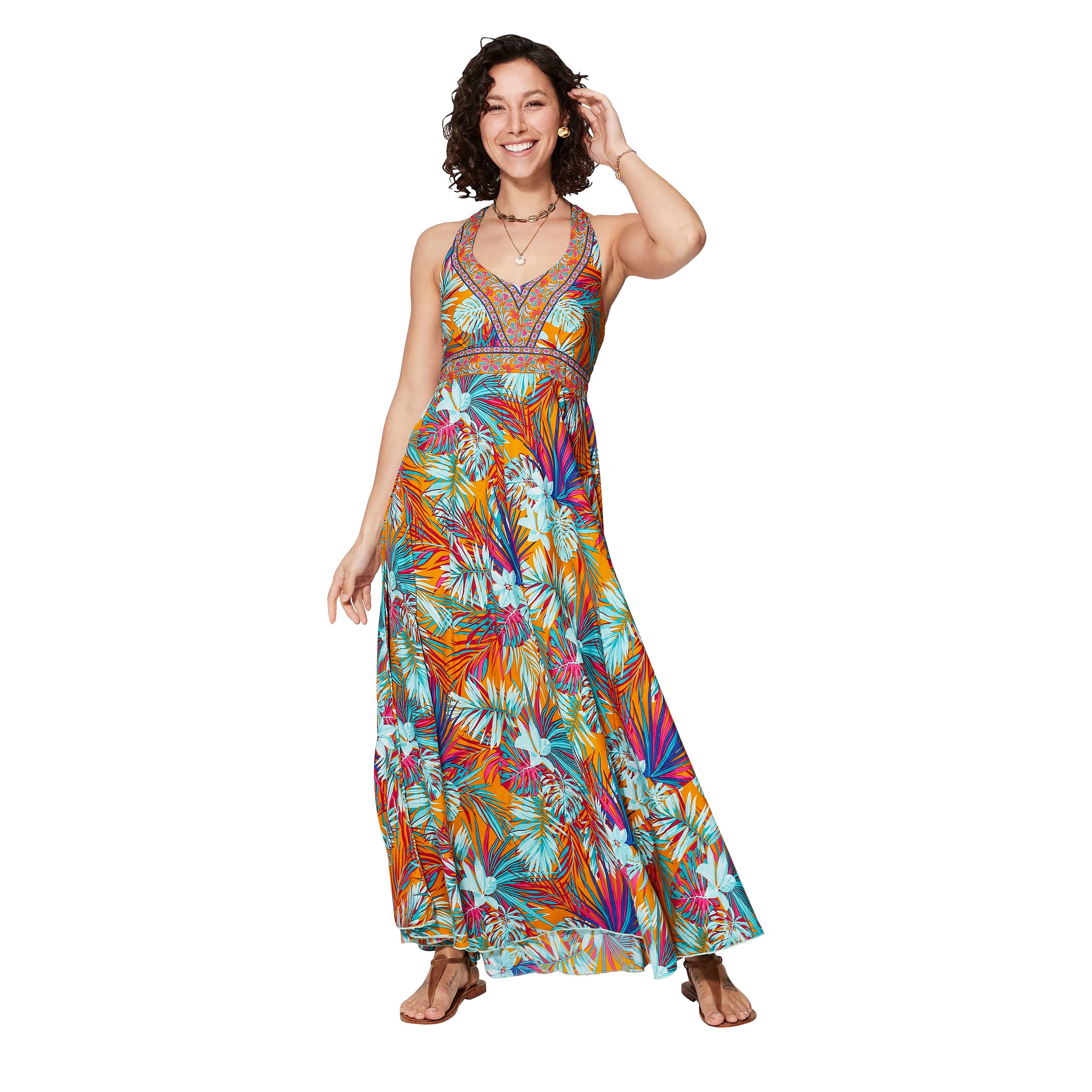Robe été longue sans manches Vadim - 100% polyester - Akoustik Online