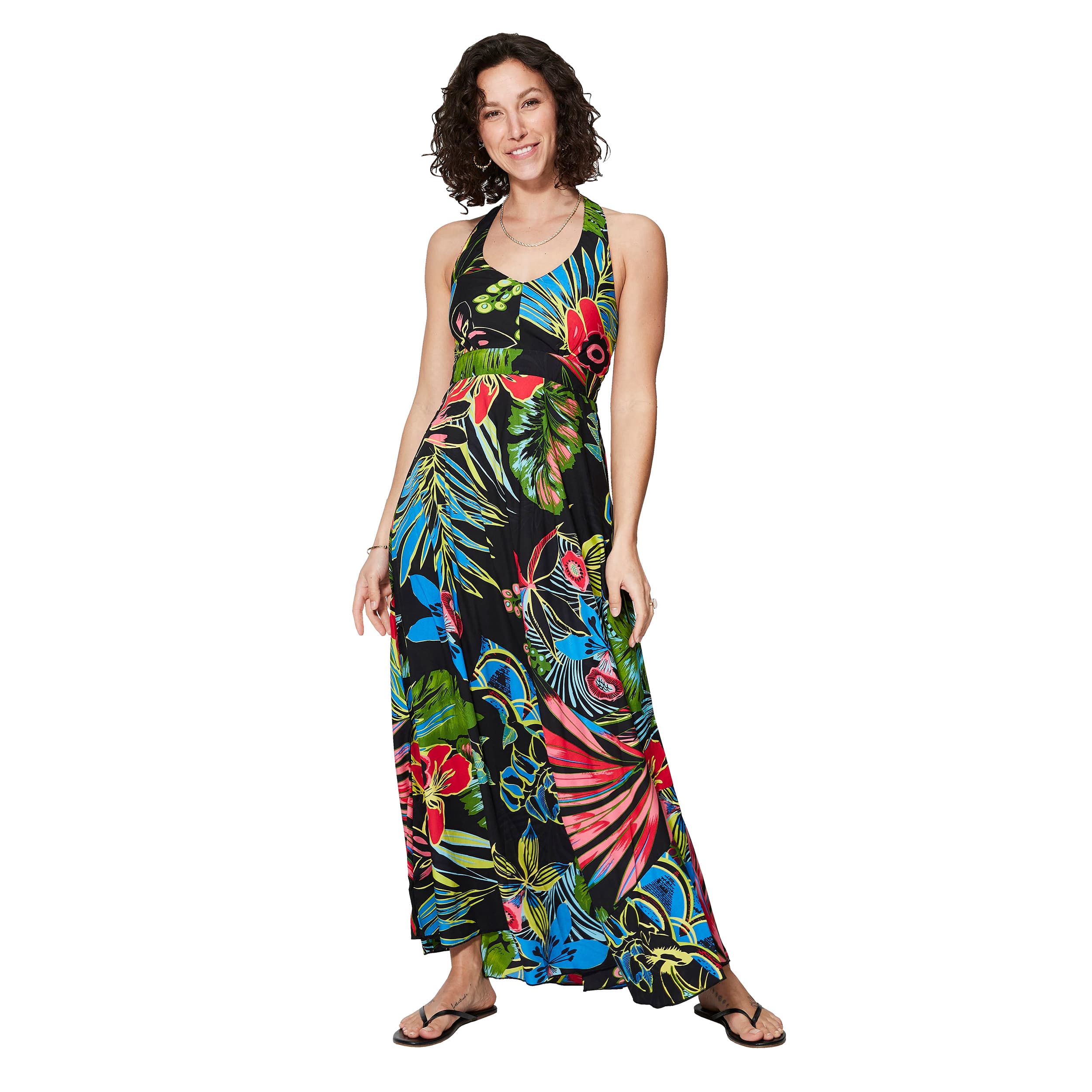 Robe été longue sans manches Teivel - 100% polyester - Akoustik Online