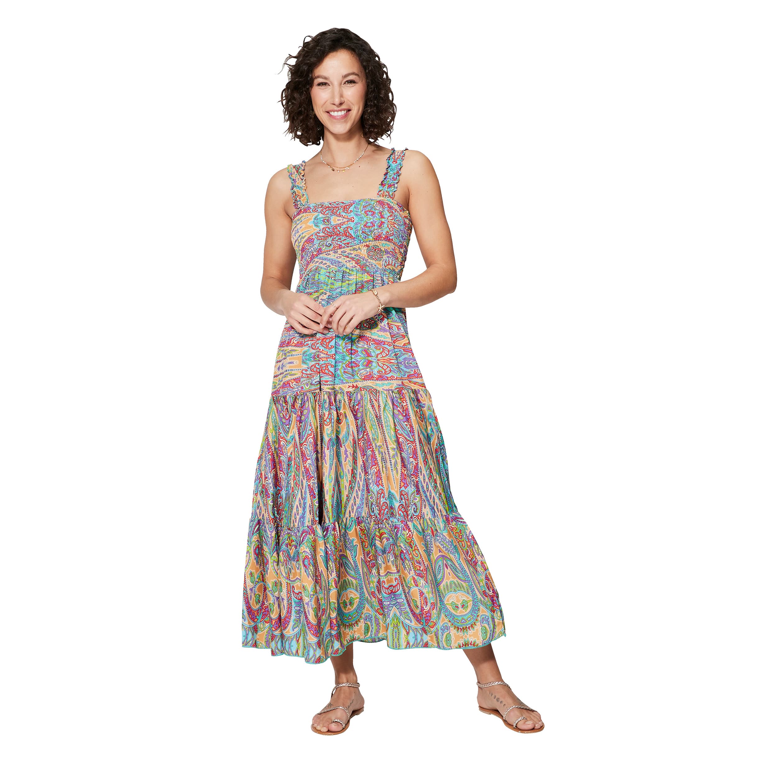 Robe été longue sans manches Mo - 100% polyester - Akoustik Online