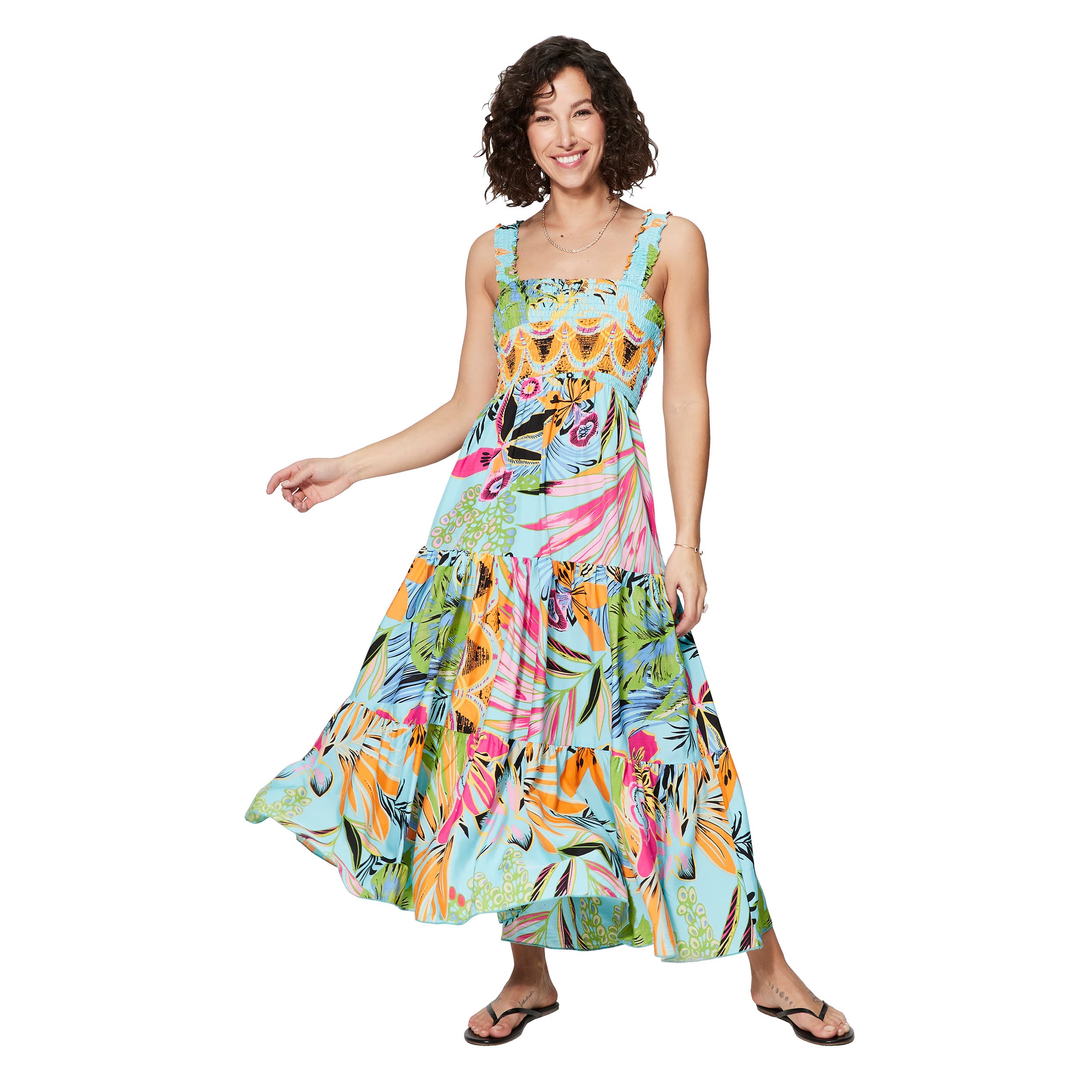 Robe été longue sans manches Leszek - 100% polyester - Akoustik Online