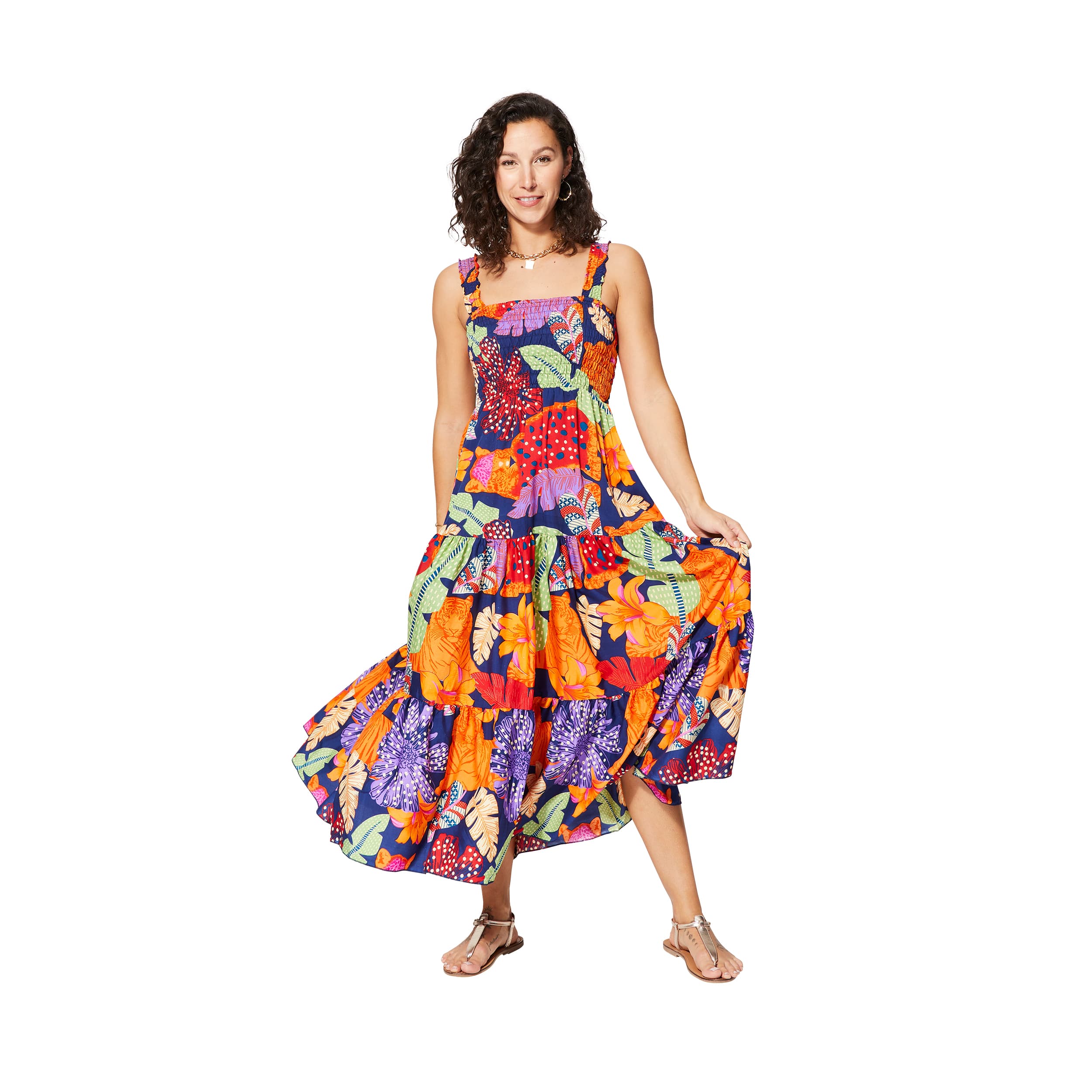 Robe été longue sans manches Angelique - Akoustik Online