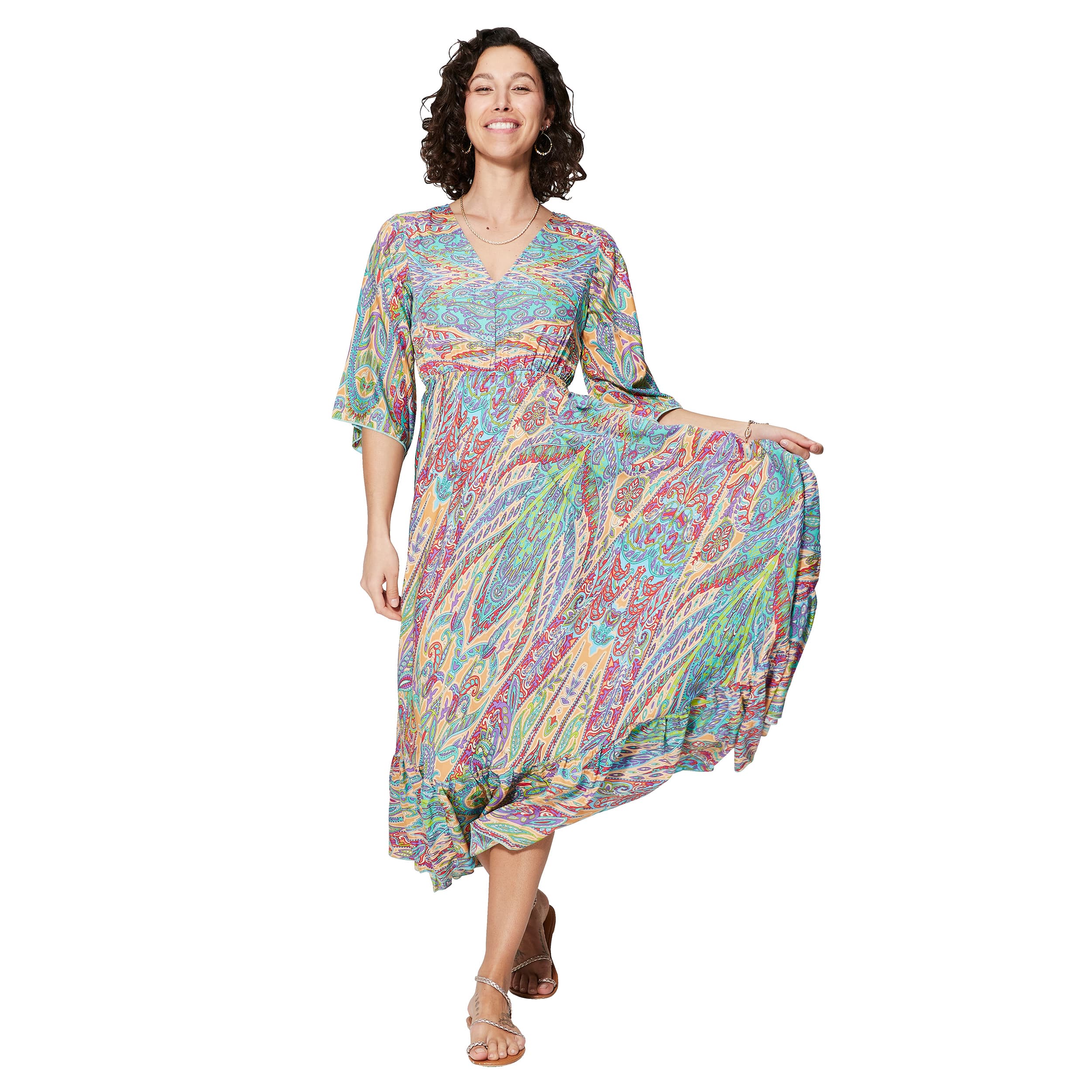 Robe été longue manches 3/4 Cherette - Akoustik Online