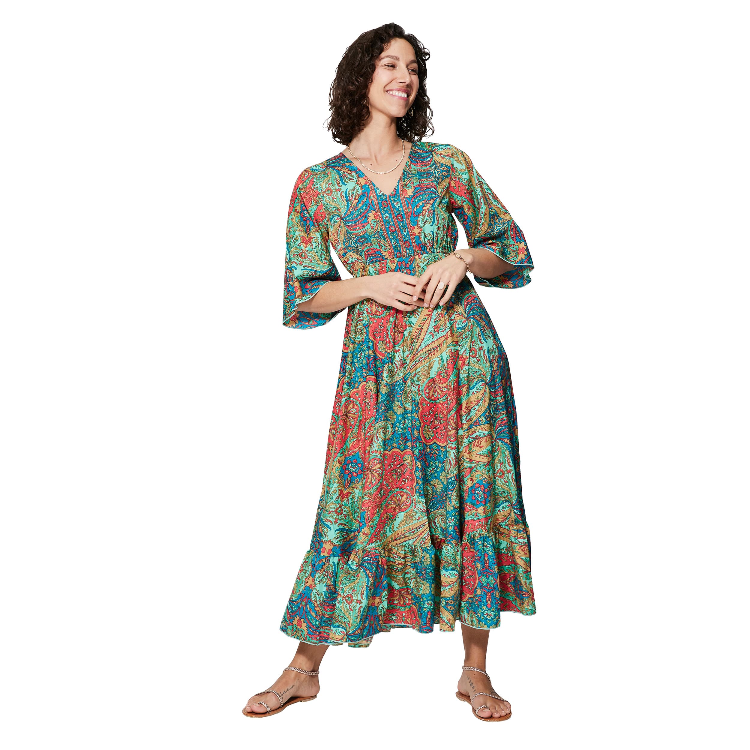 Robe été longue manches 3/4 Ludmilla - Akoustik Online