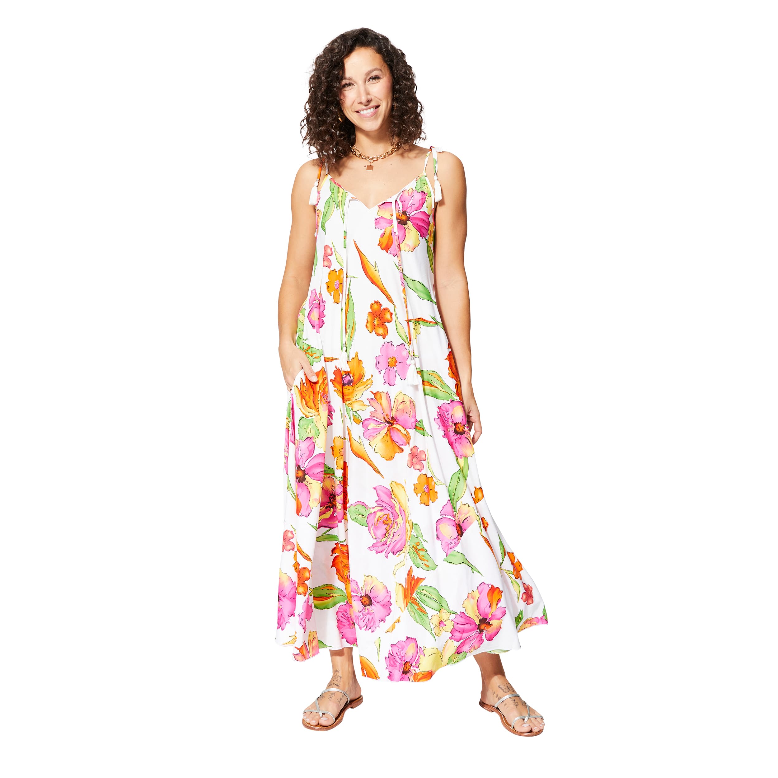 Robe été longue sans manches Yoshi - 100% polyester - Akoustik Online