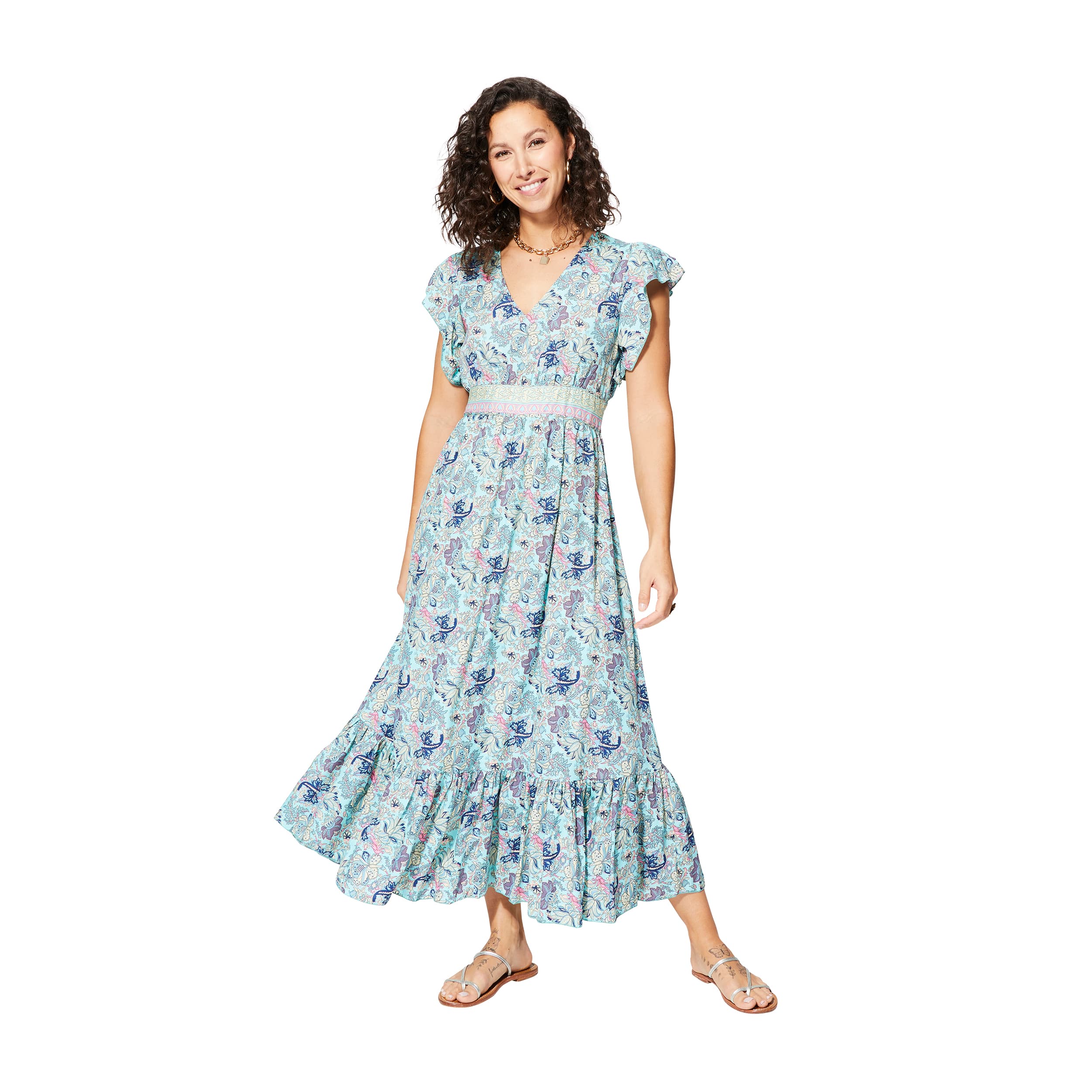 Robe été longue manches courtes Kalpana - Akoustik Online