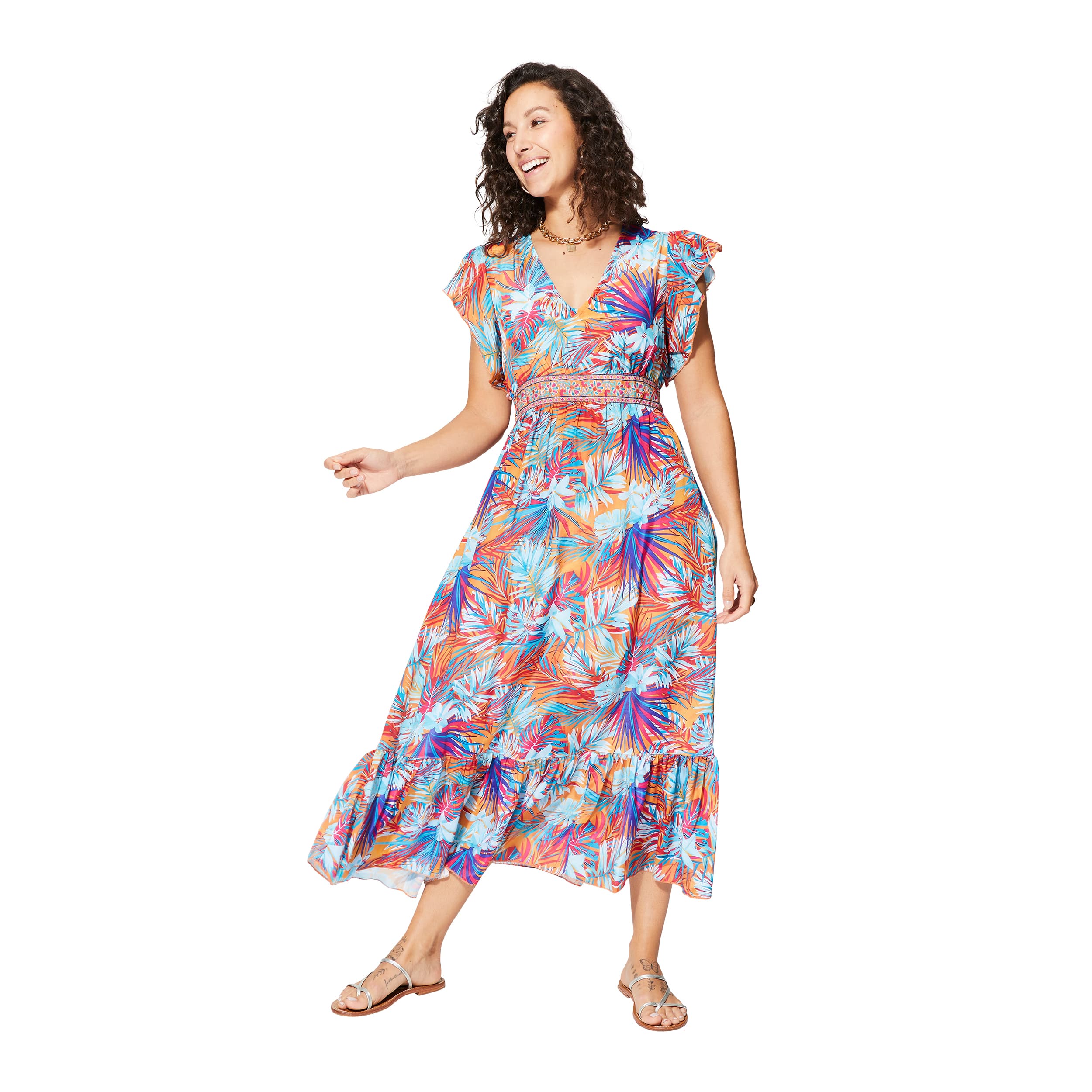 Robe été longue manches courtes Dixie - Akoustik Online