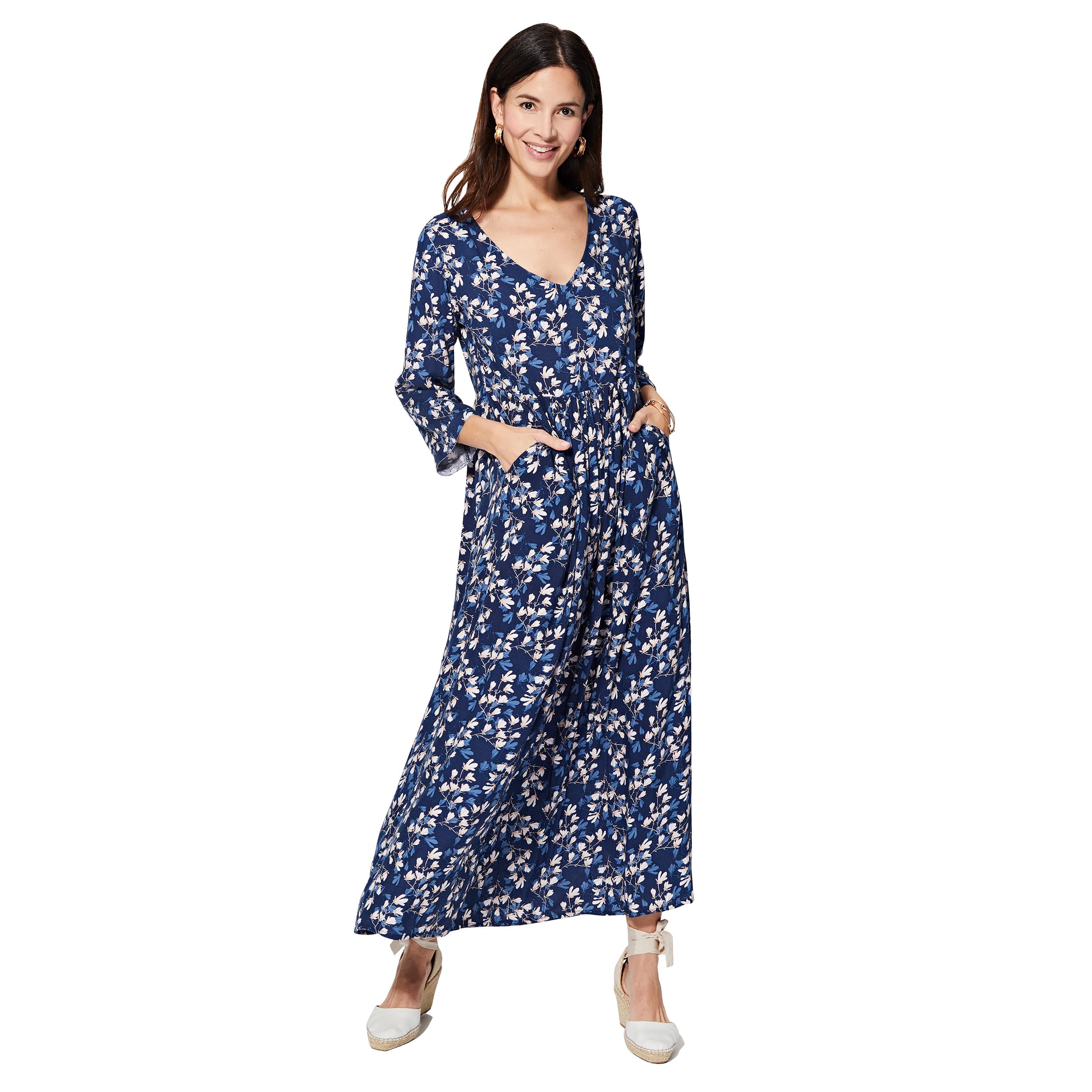 Robe été longue manches 3/4 Emil - 100% viscose - Akoustik Online