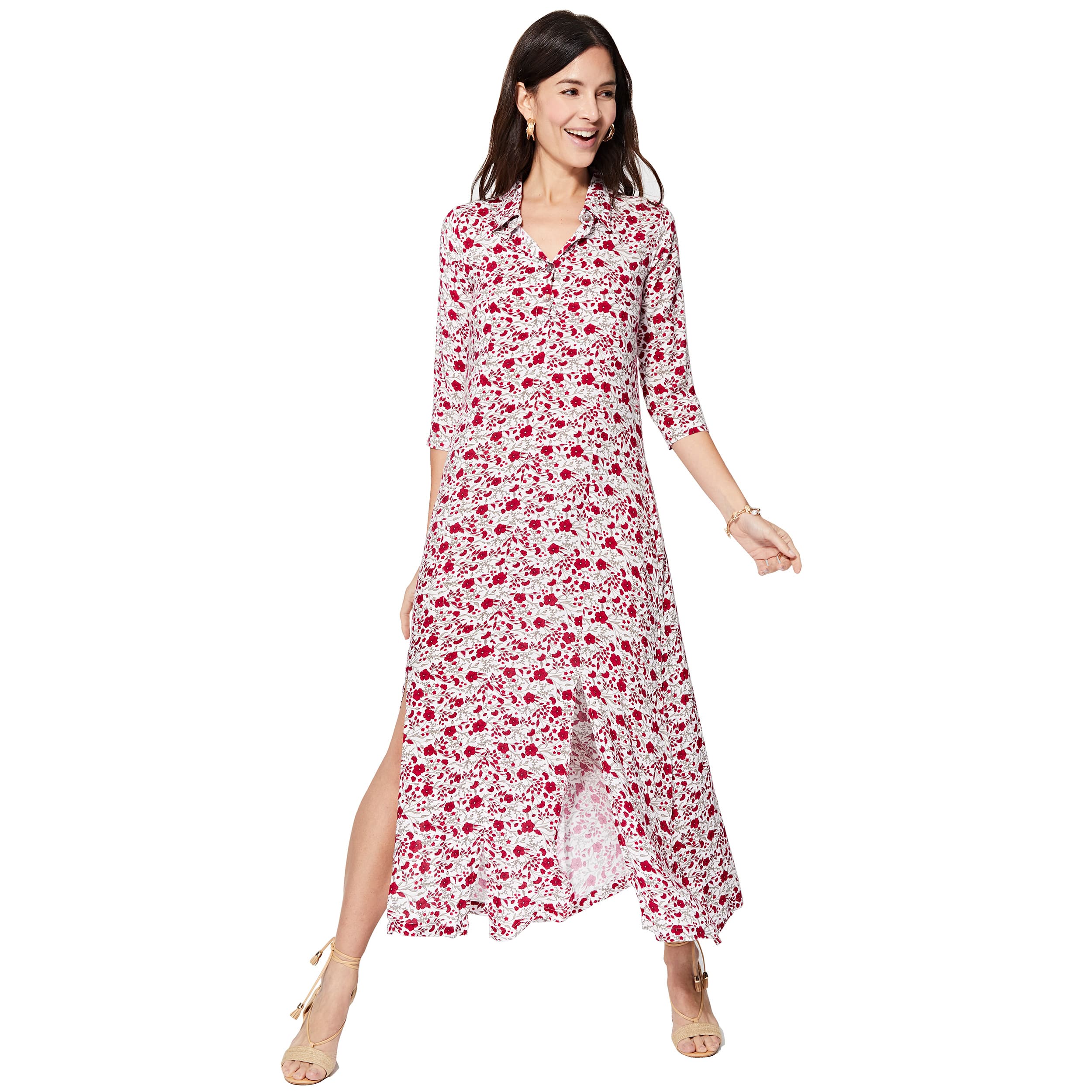 Robe été longue manches 3/4 Joanna - 100% viscose - Akoustik Online