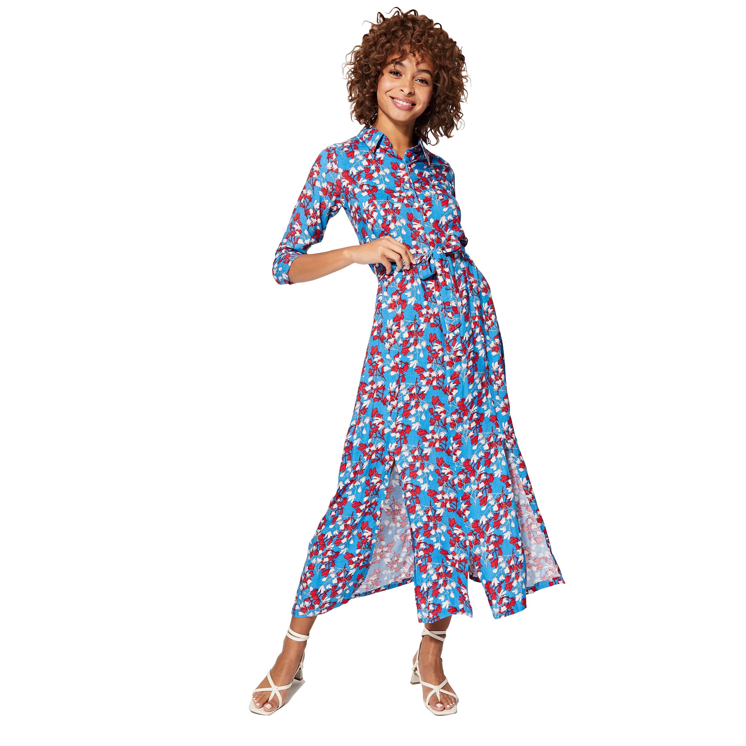 Robe été longue manches 3/4 Mercy - 100% viscose - Akoustik Online
