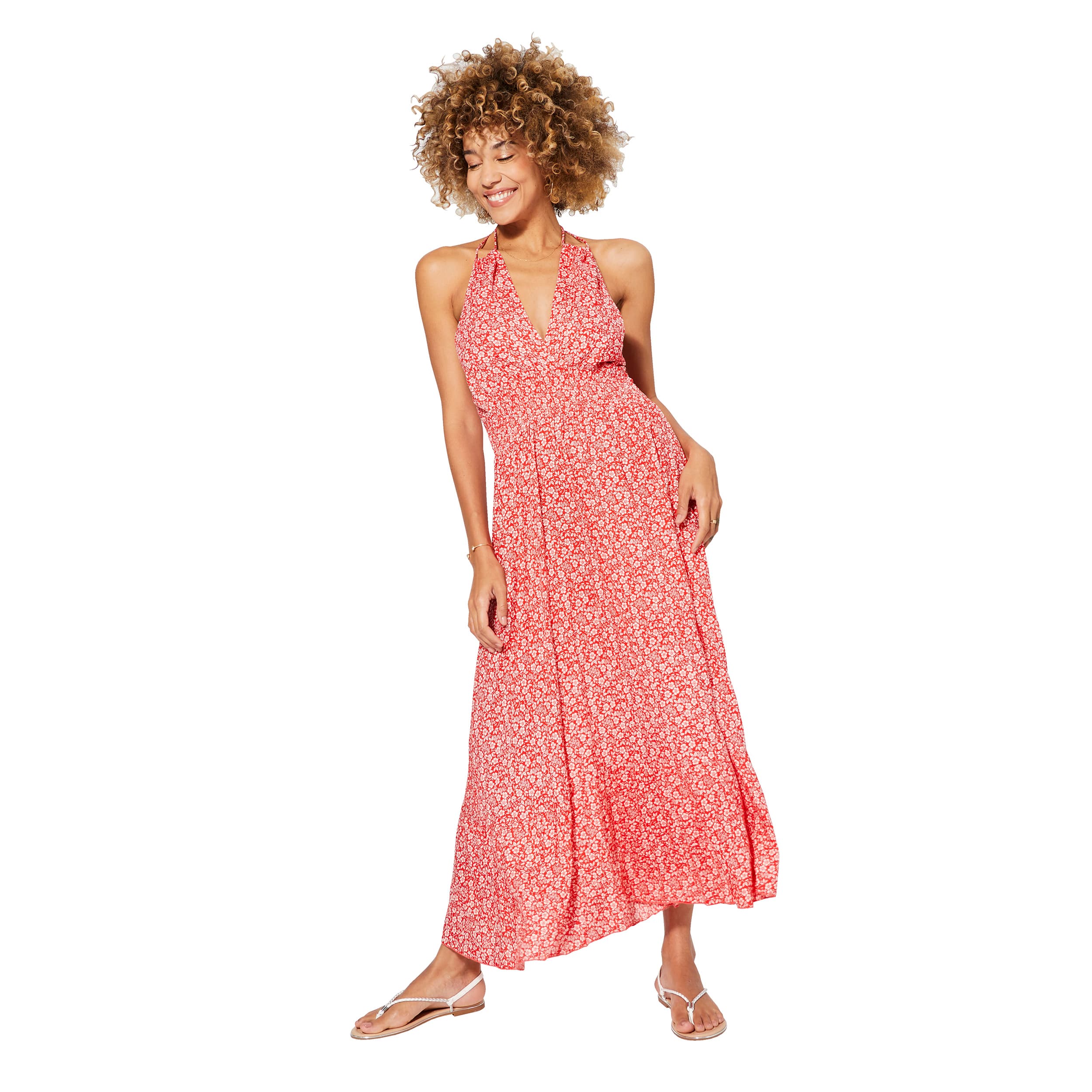 Robe été longue sans manches Lára - 100% viscose - Akoustik Online