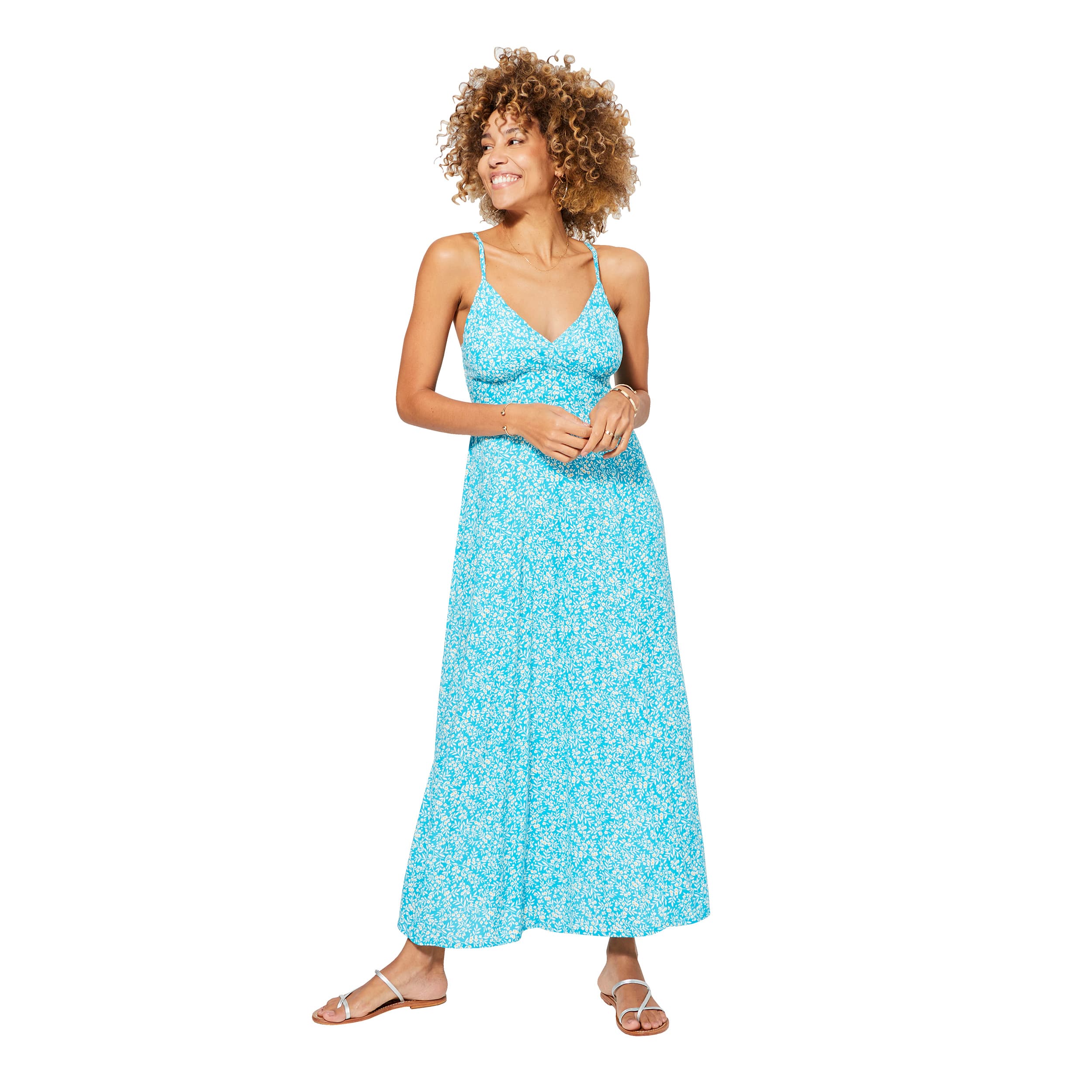 Robe été longue sans manches Cairo - 100% viscose - Akoustik Online