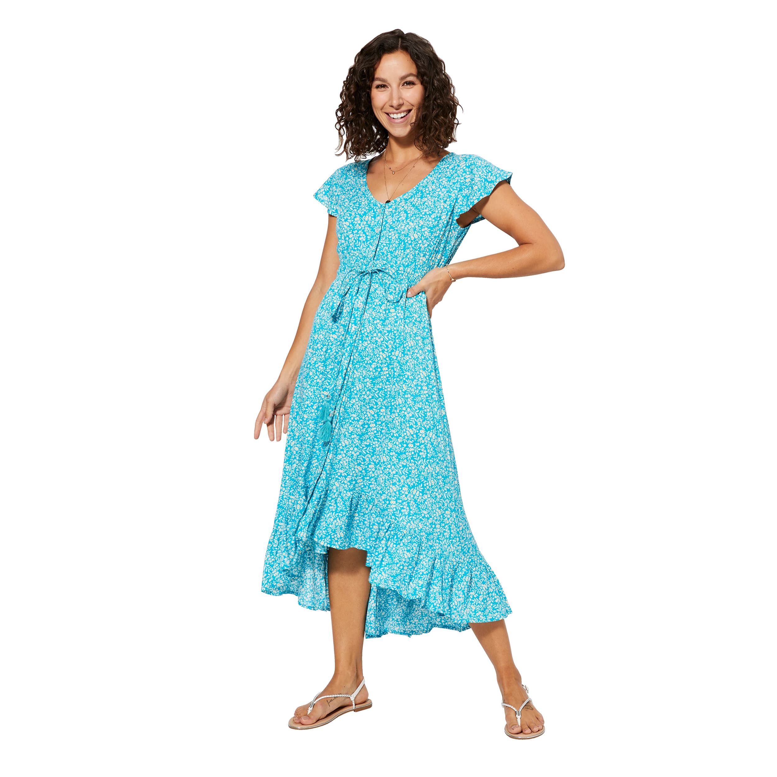 Robe été high-low manches courtes Rüdiger - Akoustik Online