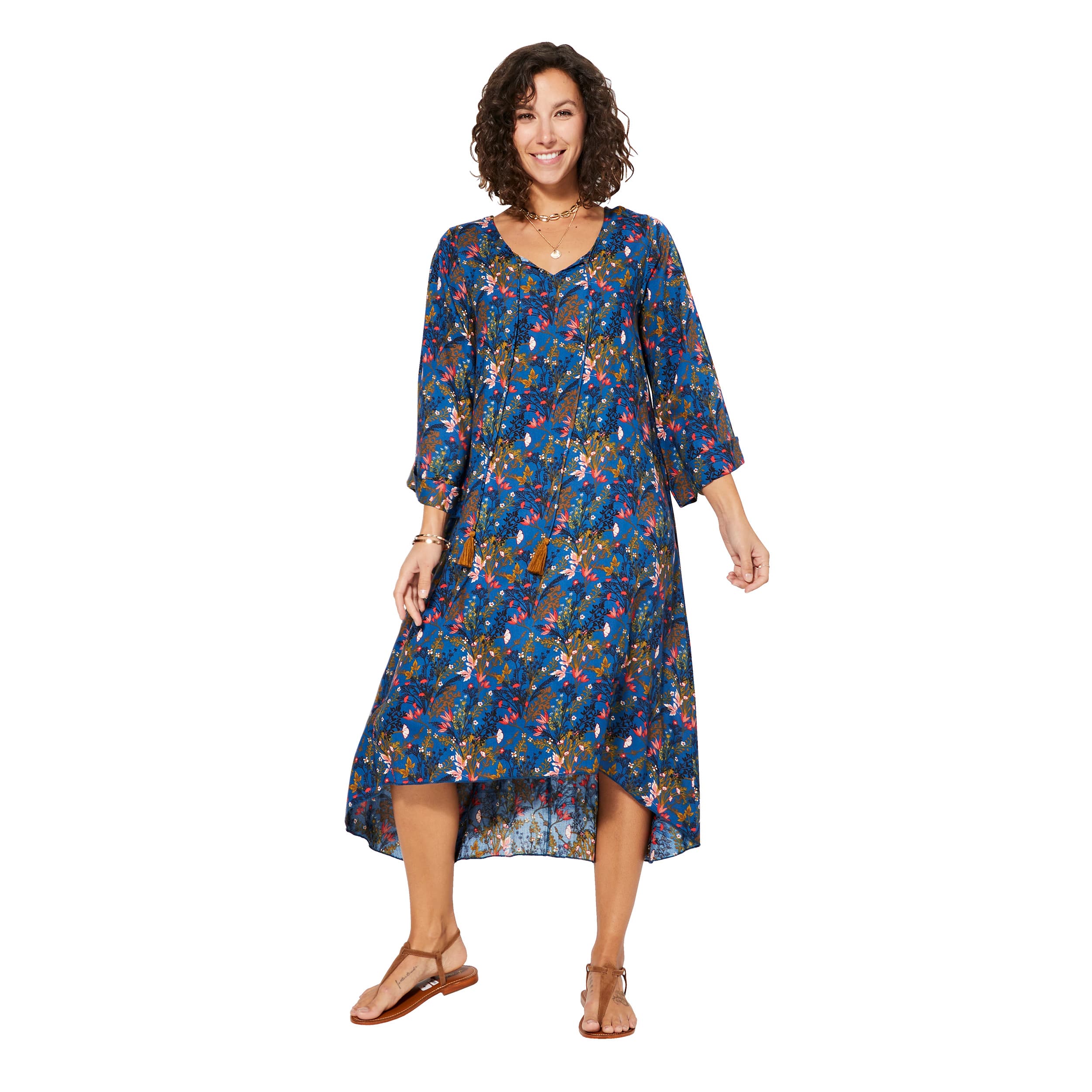 Robe été asymétrique manches 3/4 Fiachna - Akoustik Online