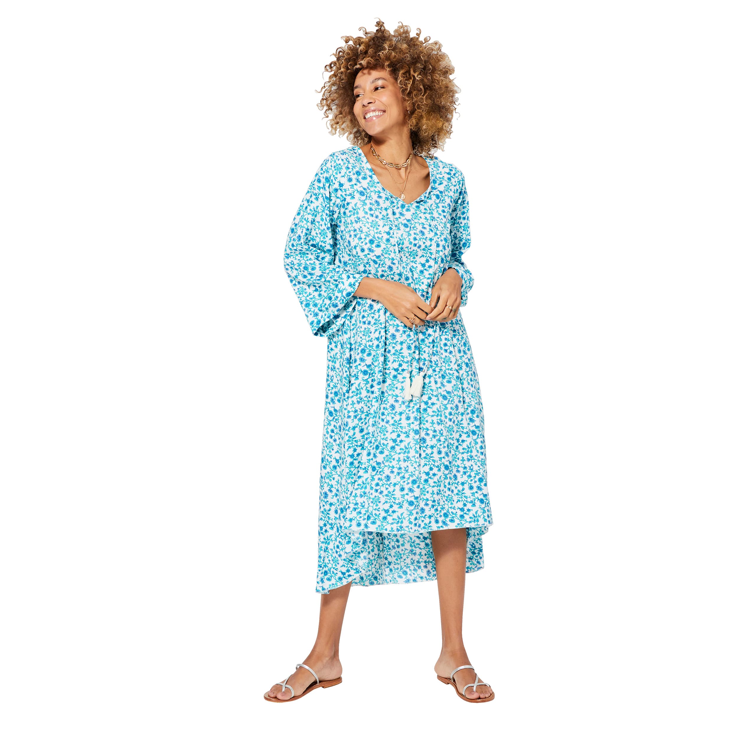 Robe été asymétrique manches 3/4 Emyr - 100% viscose - Akoustik Online