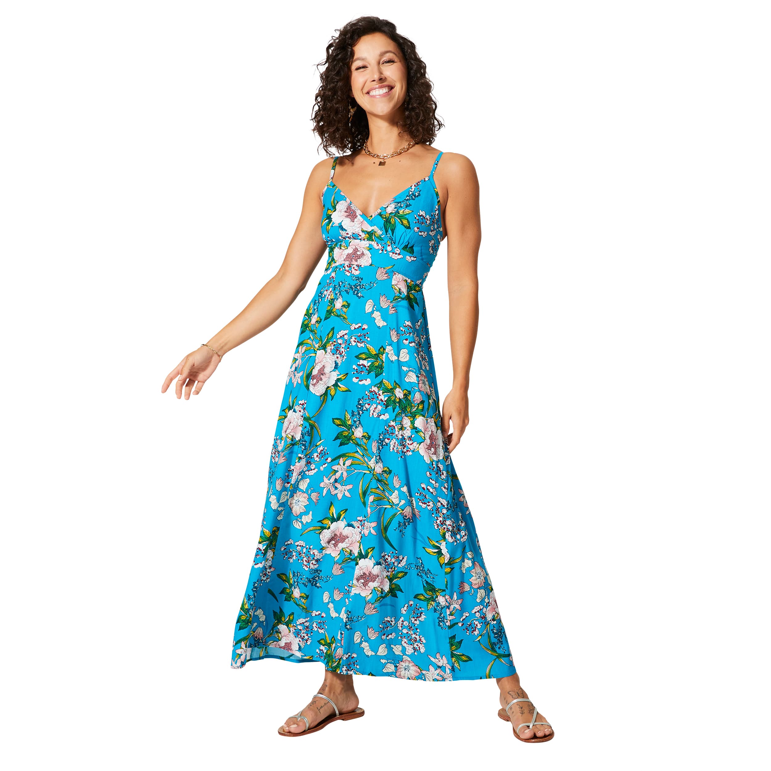 Robe été longue sans manches Shichiro - 100% viscose - Akoustik Online