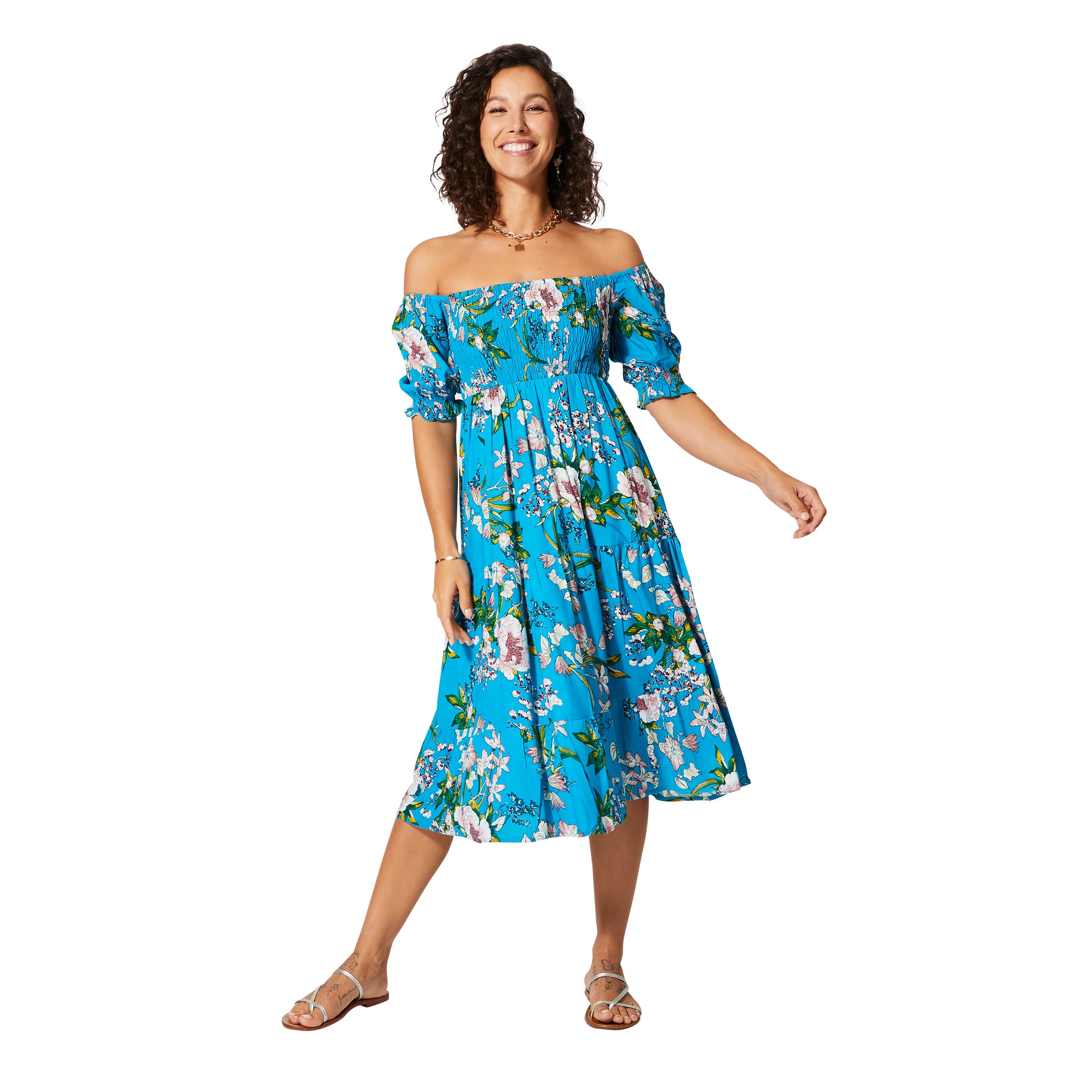 Robe été mi-longue manches courtes Charo - Akoustik Online