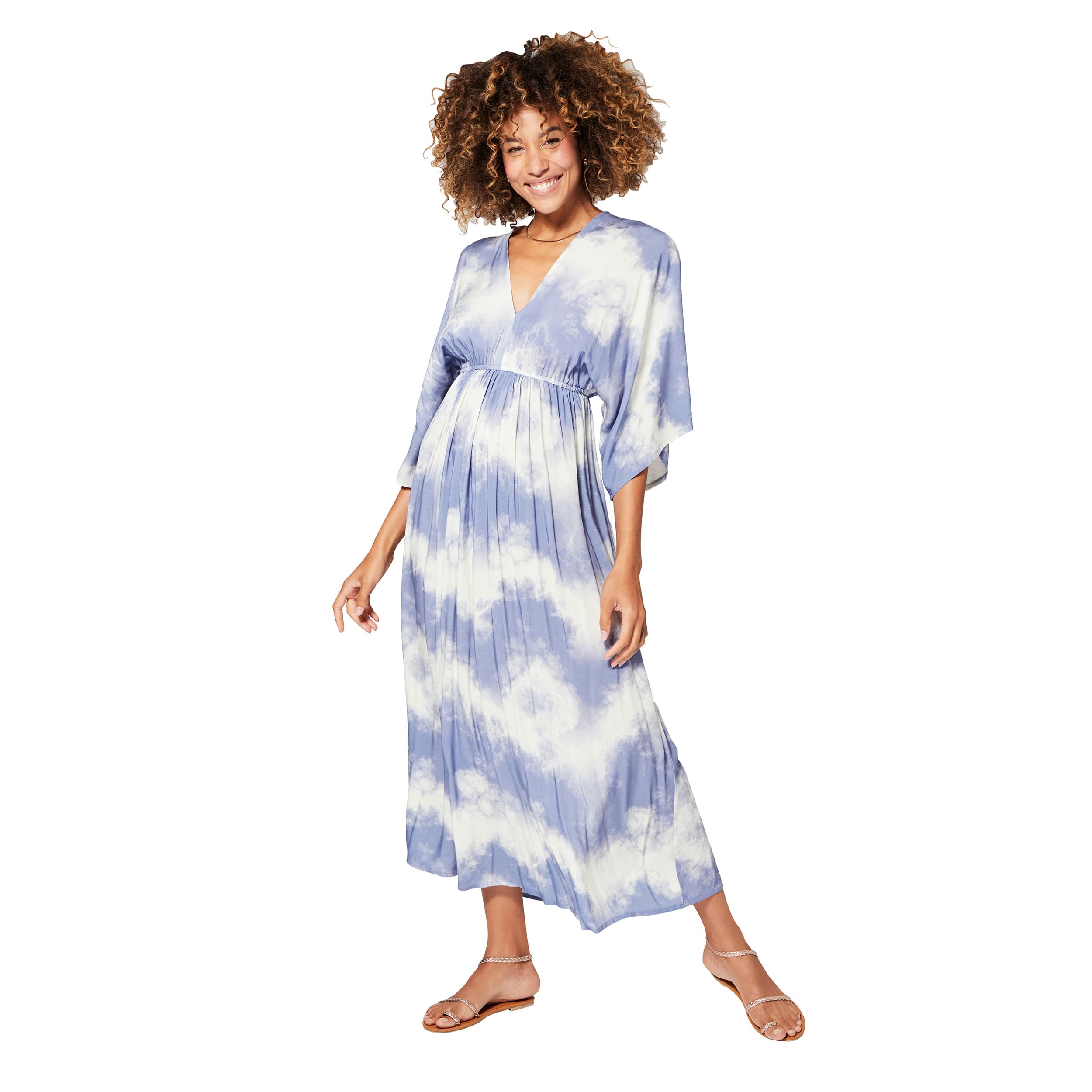 Robe été longue manches 3/4 Sigeberht - 100% viscose - Akoustik Online