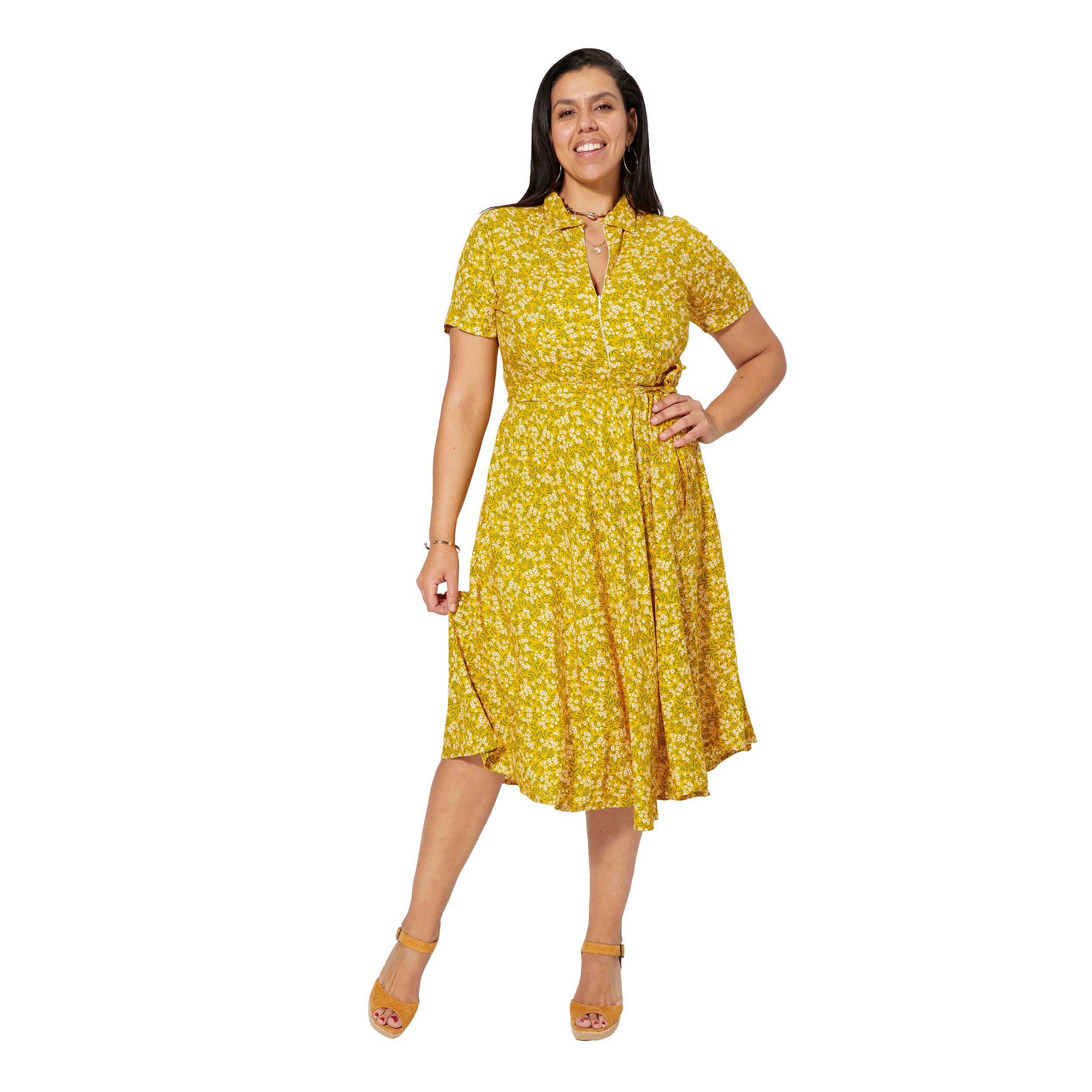 Robe été mi-longue manches courtes Trey - Akoustik Online