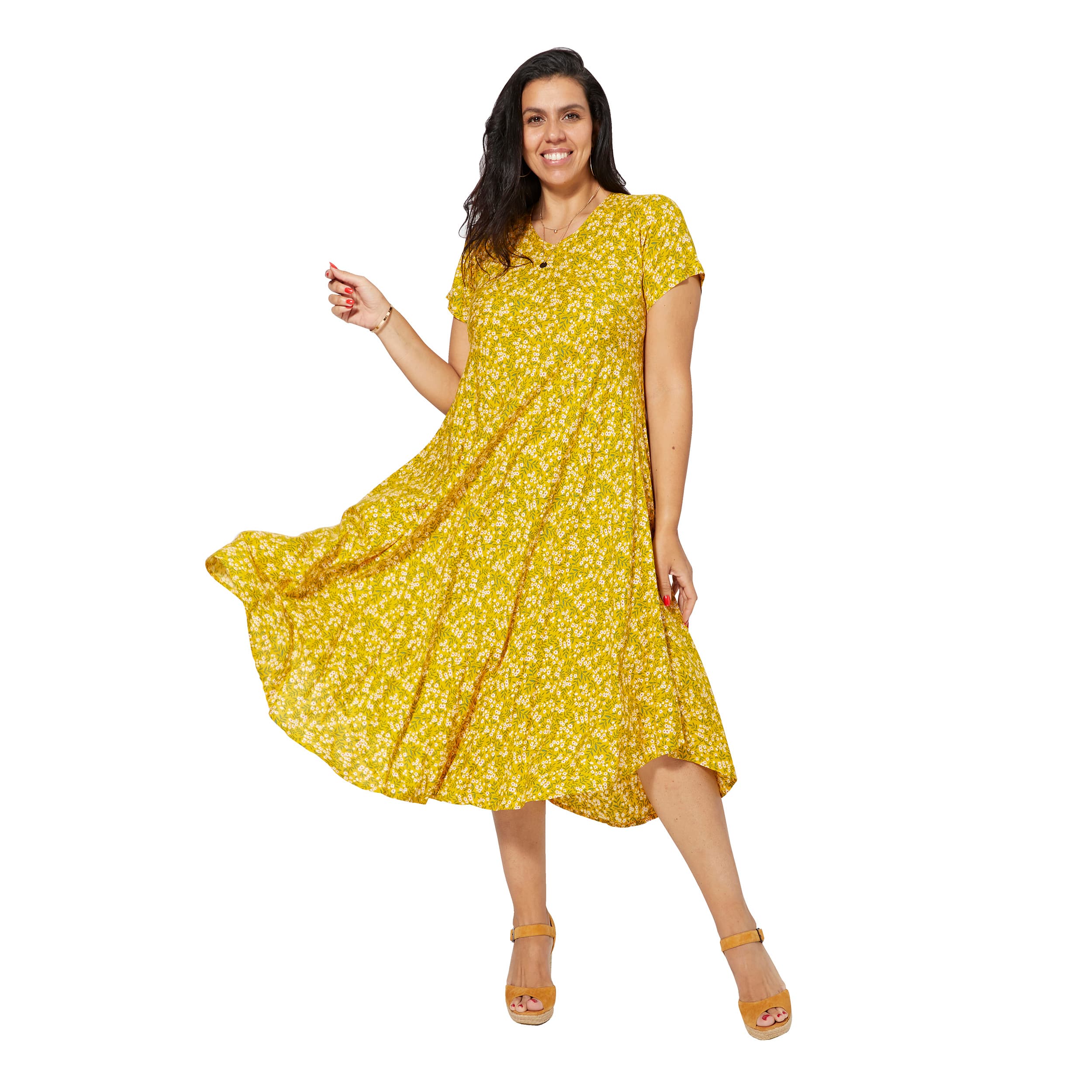 Robe été mi-longue manches courtes Hafsah - Akoustik Online