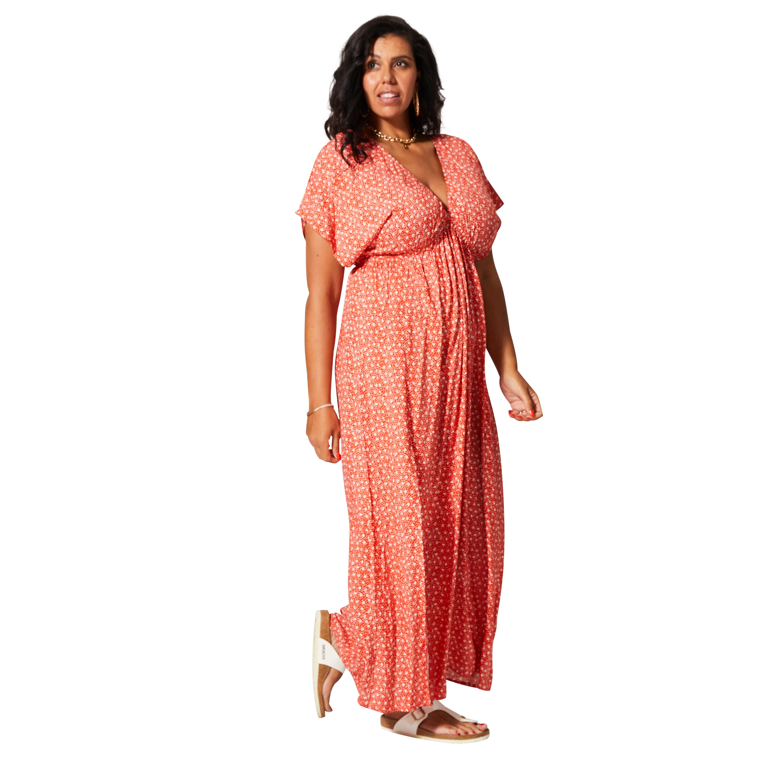Robe été longue manches courtes Tibby - 100% viscose - Akoustik Online