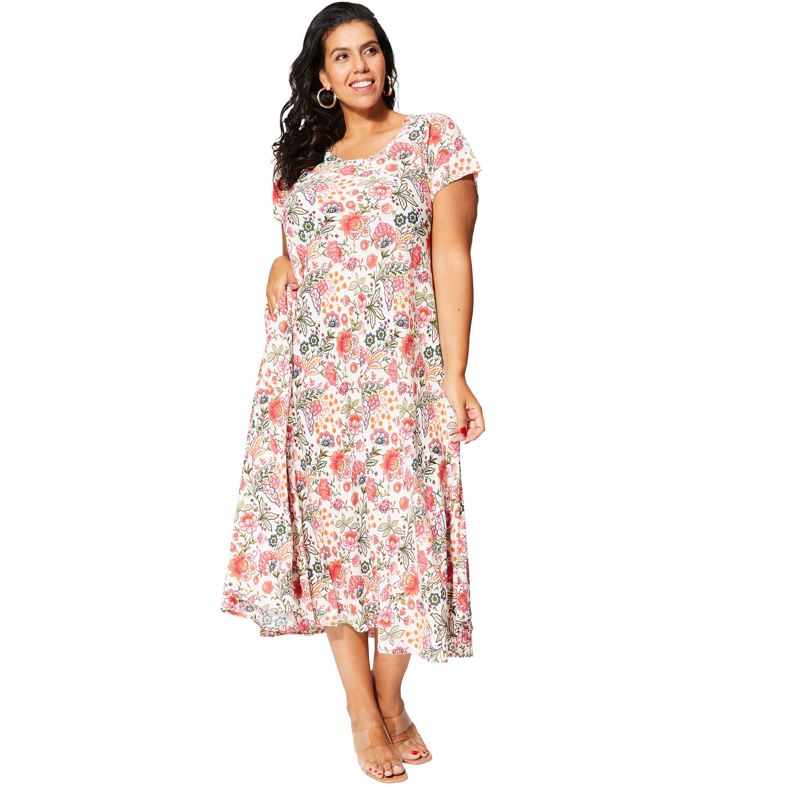 Robe été mi-longue manches courtes Gilberte - Akoustik Online