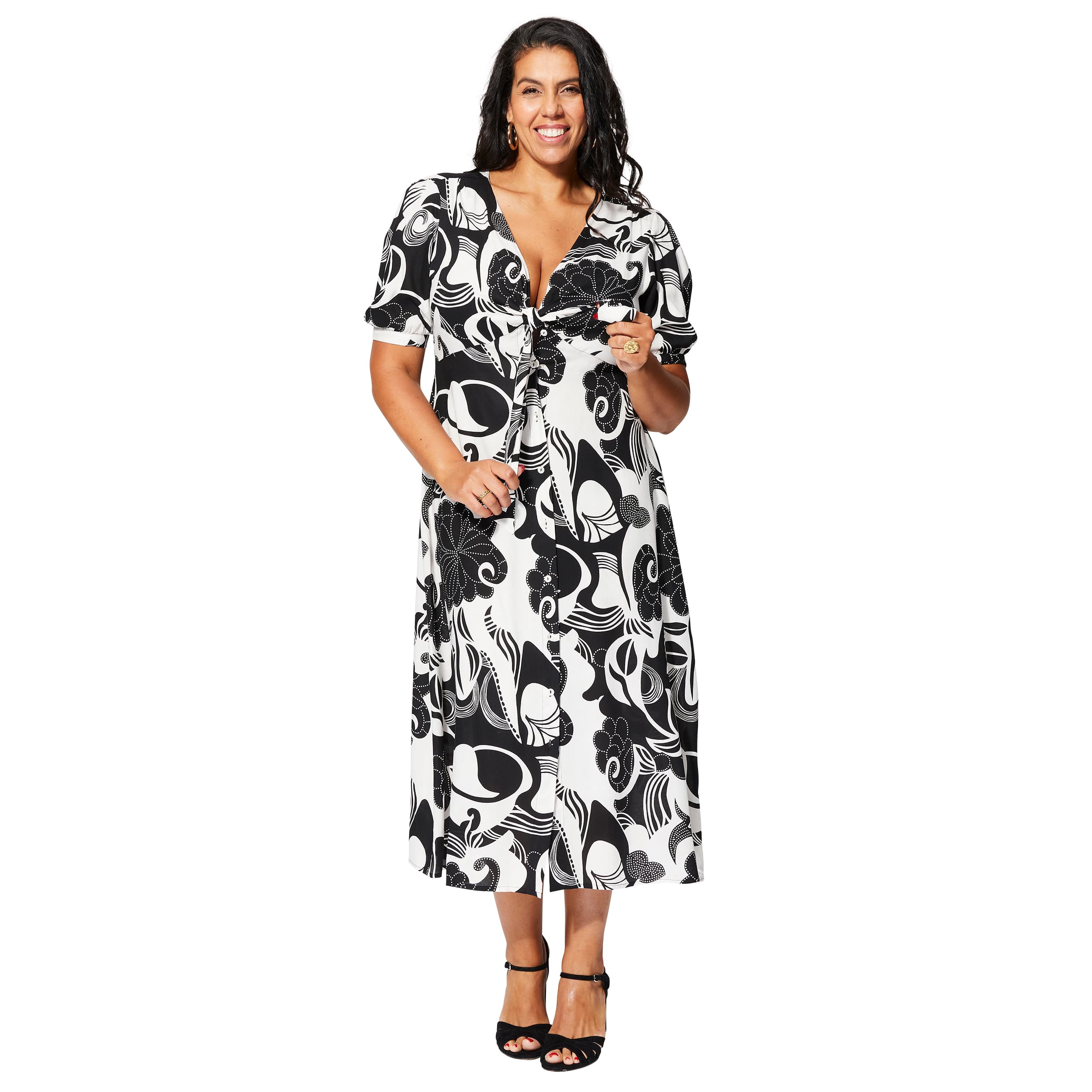 Robe été longue manches courtes Pili - 100% viscose - Akoustik Online