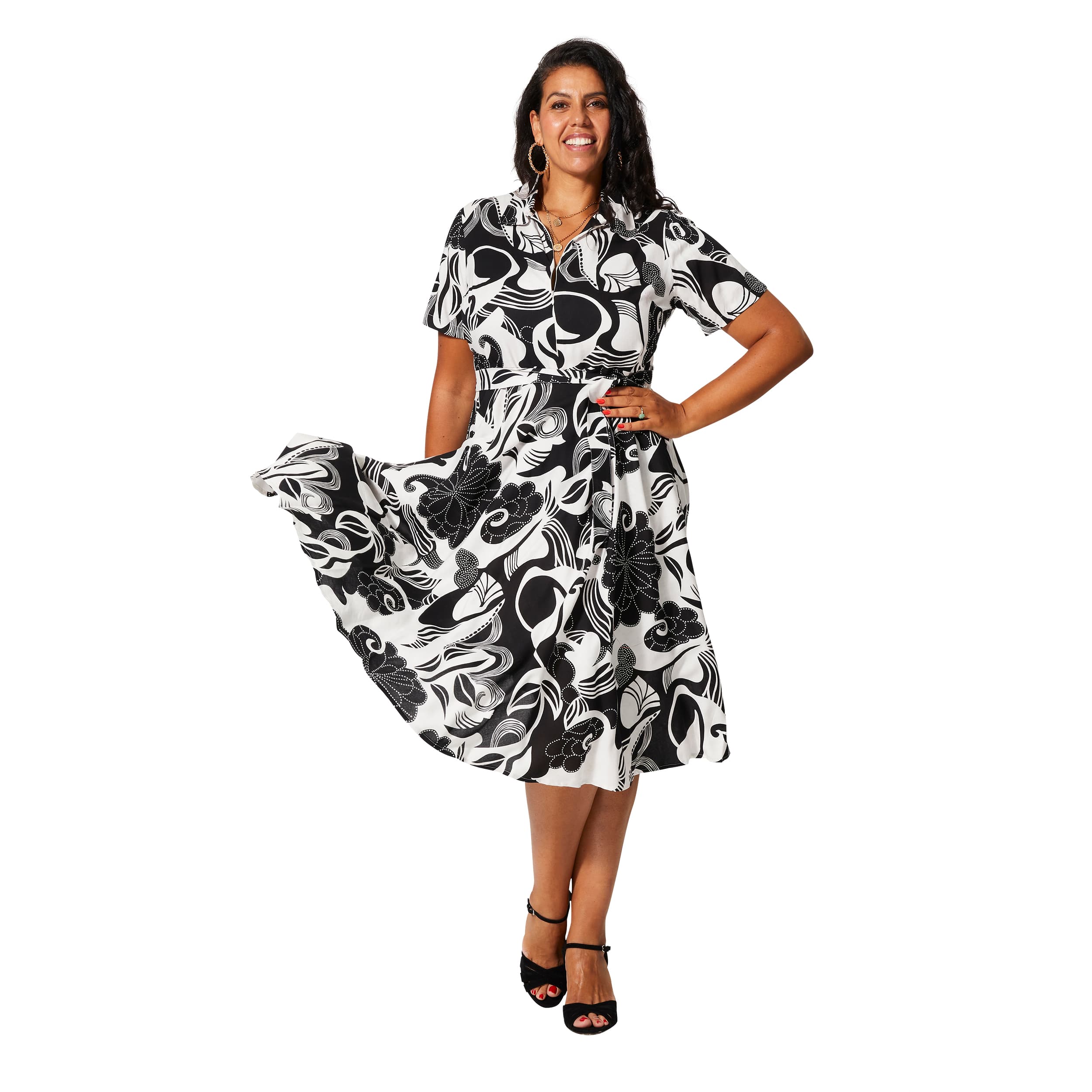 Robe été mi-longue manches courtes Gladys - Akoustik Online
